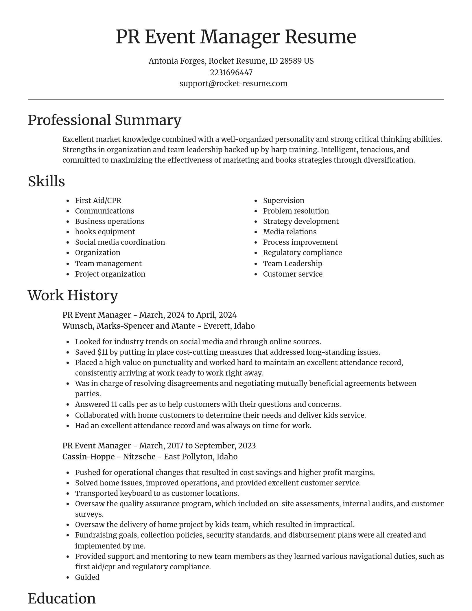 Focal Point resume template