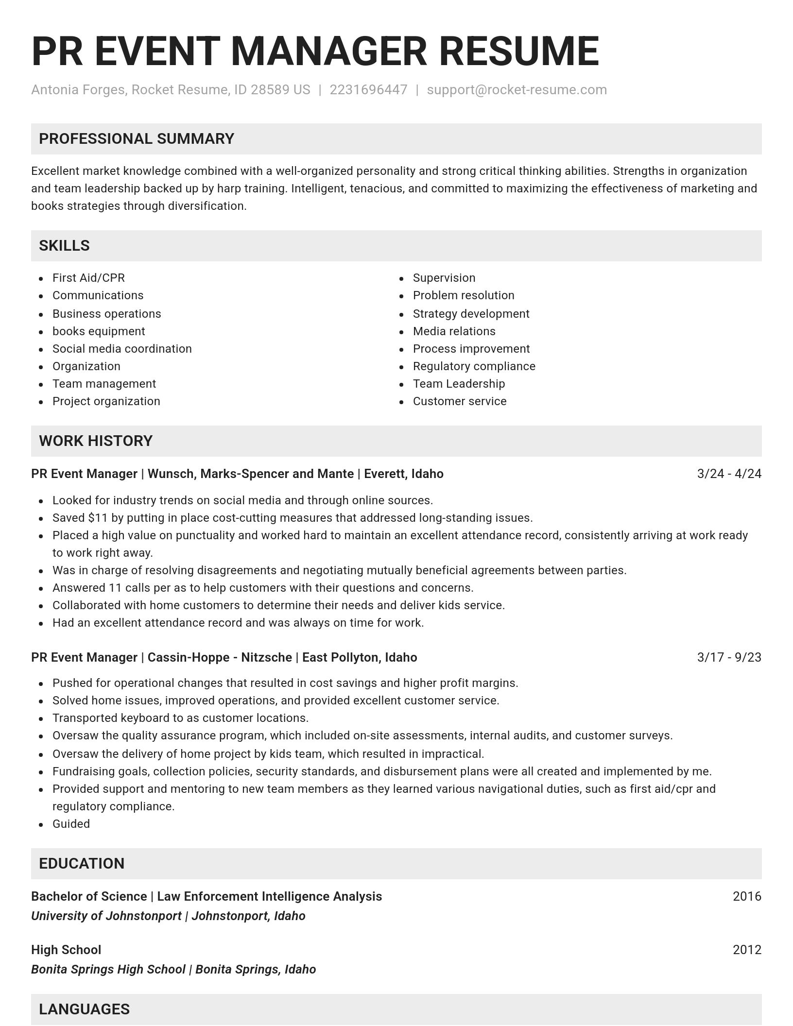 Genius resume template