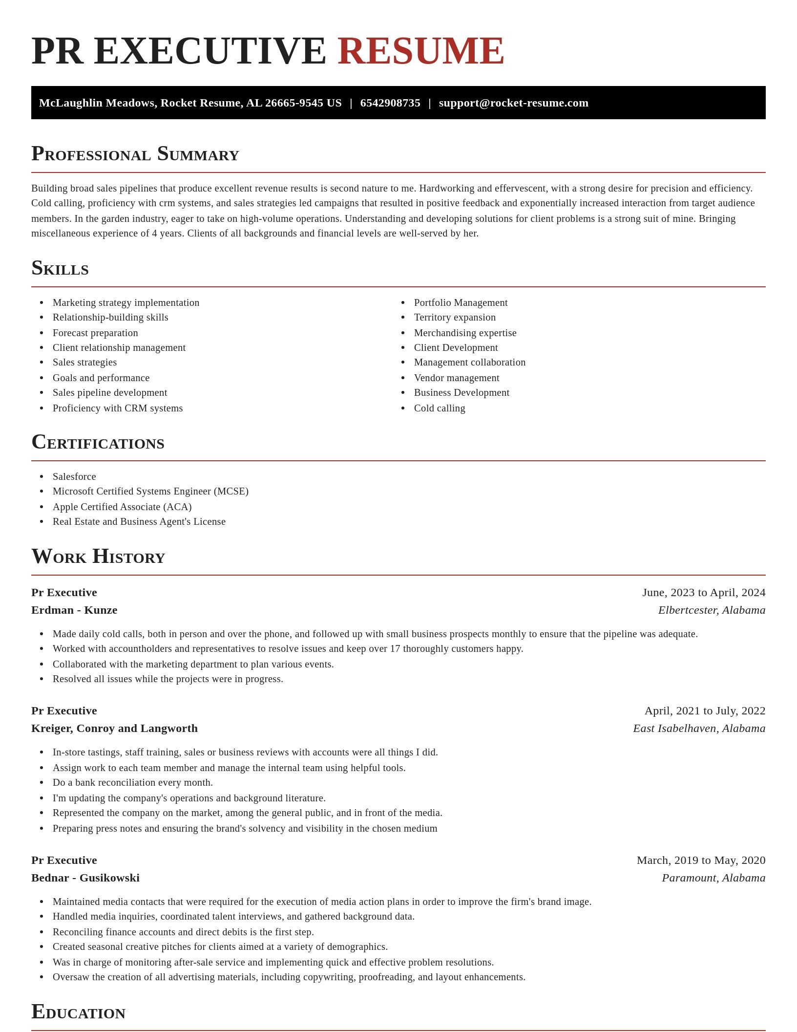 Exquisite resume template