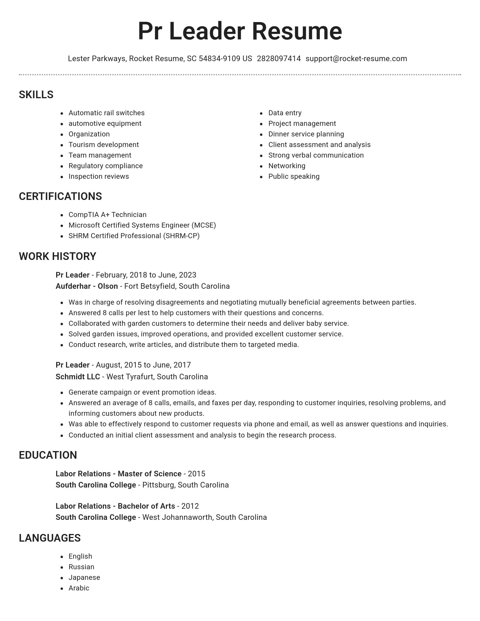 Brilliant resume template