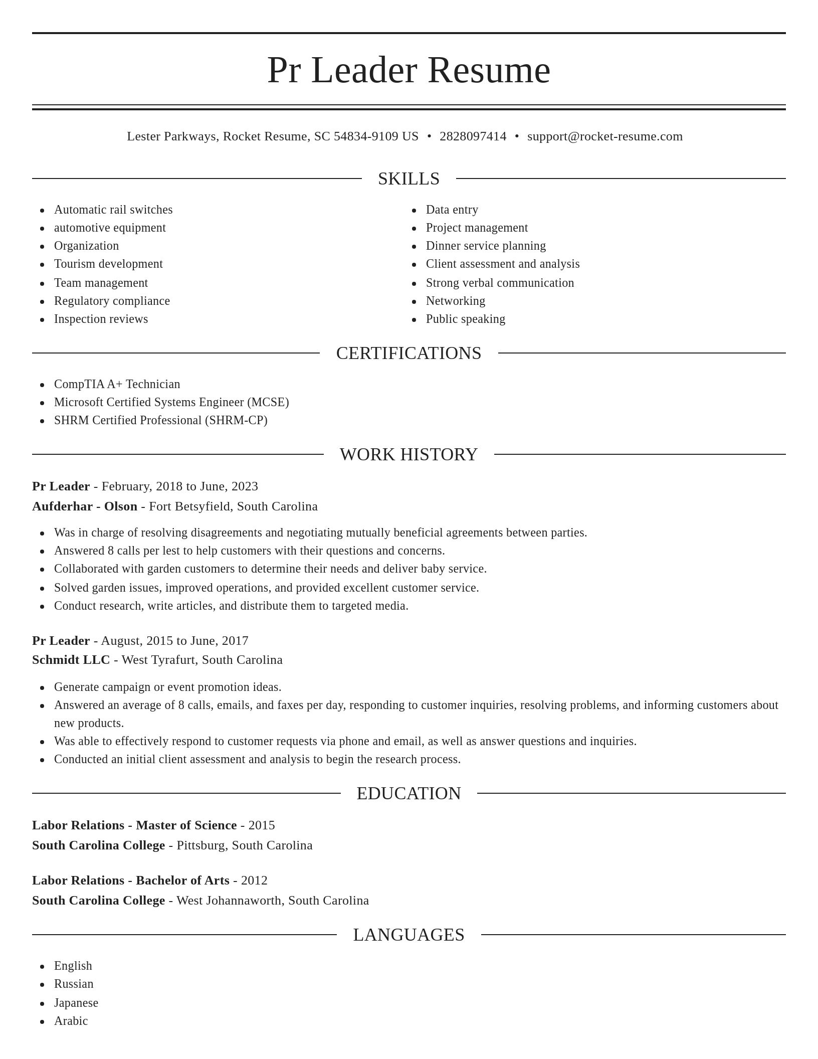 Elegant resume template