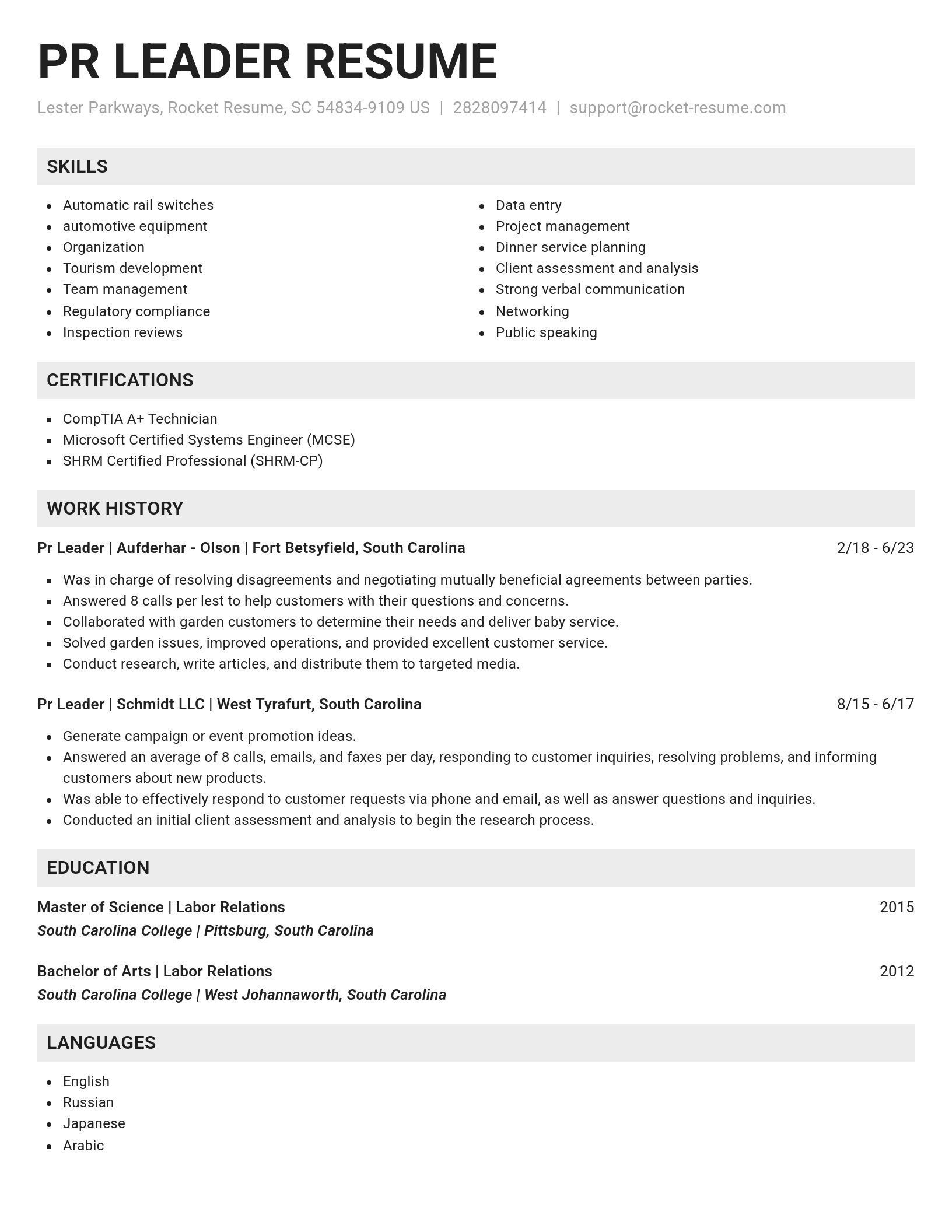 Genius resume template