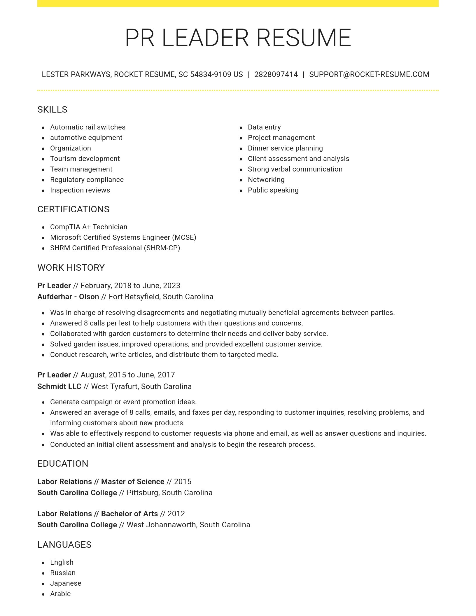Grand resume template