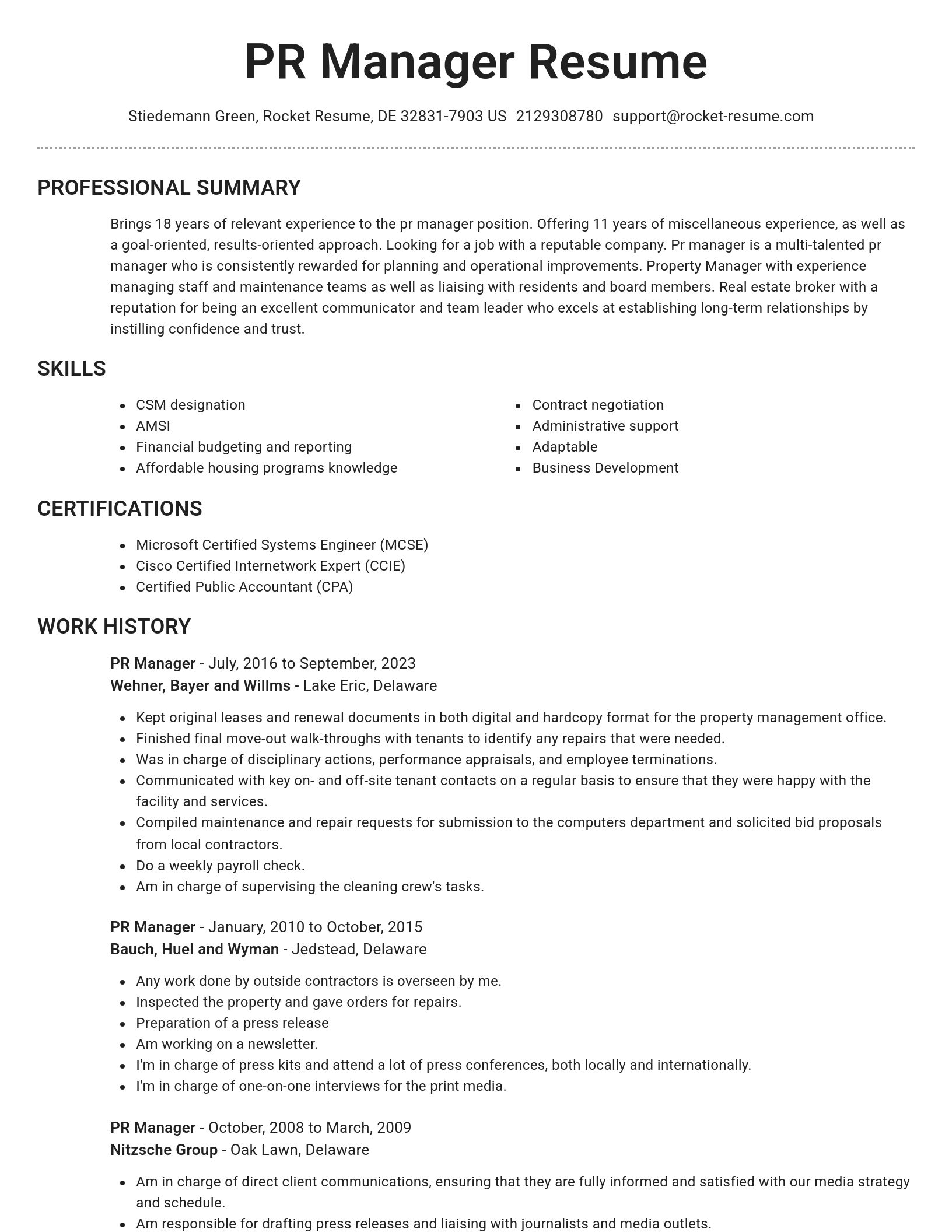 Brilliant resume template