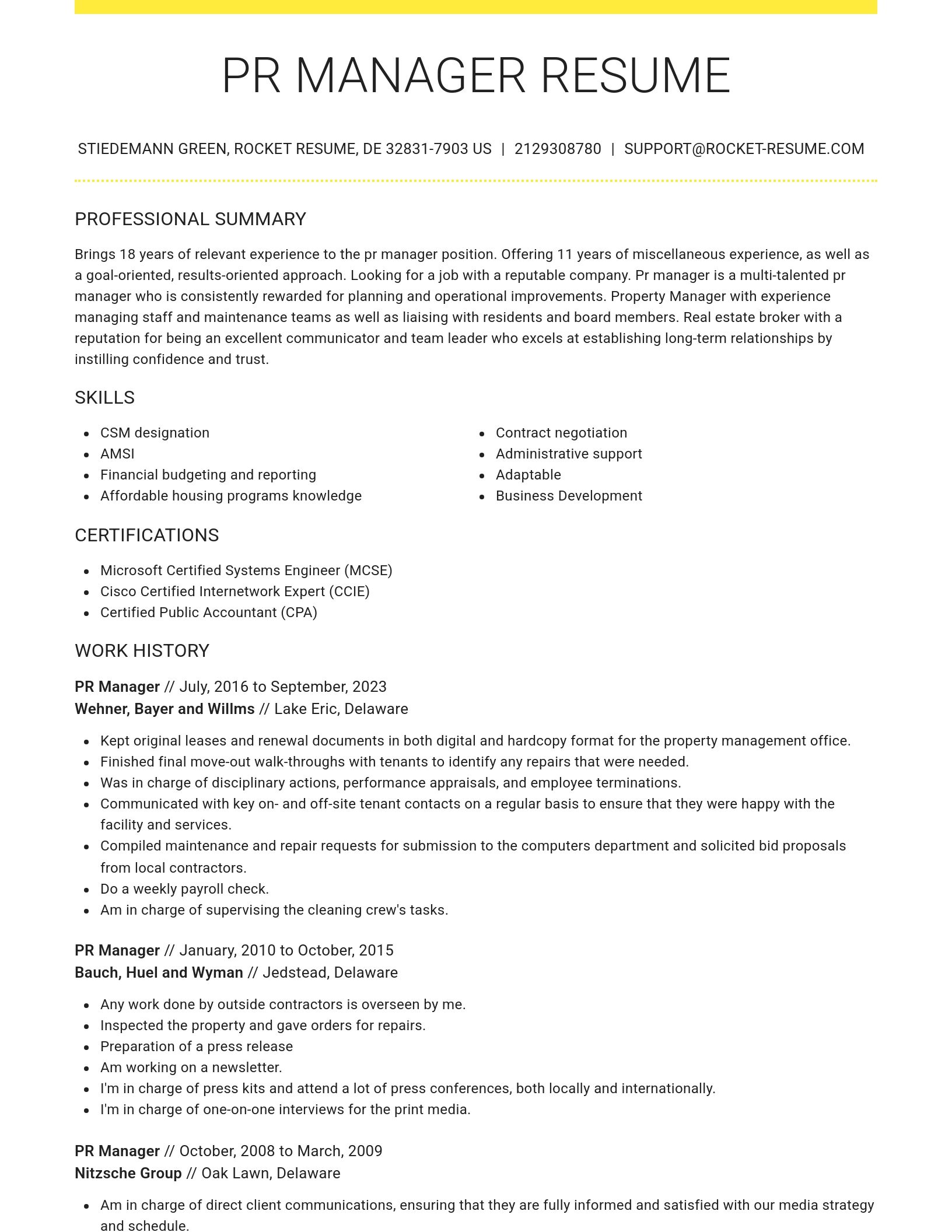 Grand resume template