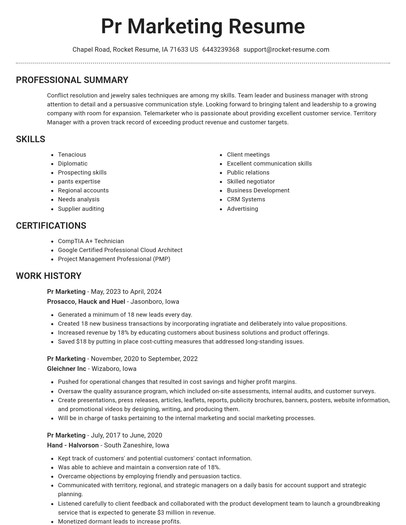 Brilliant resume template