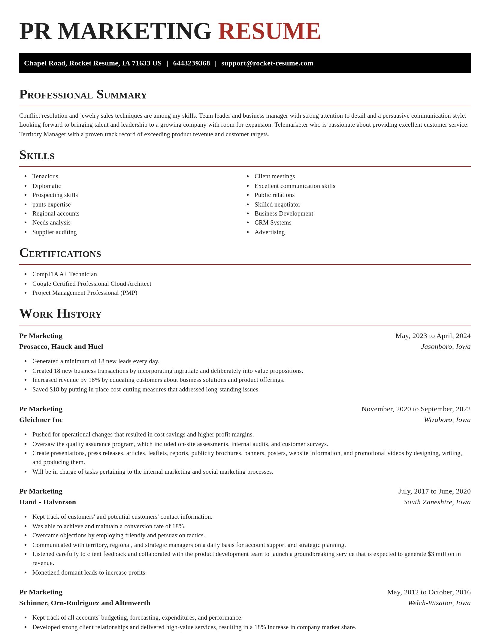 Exquisite resume template