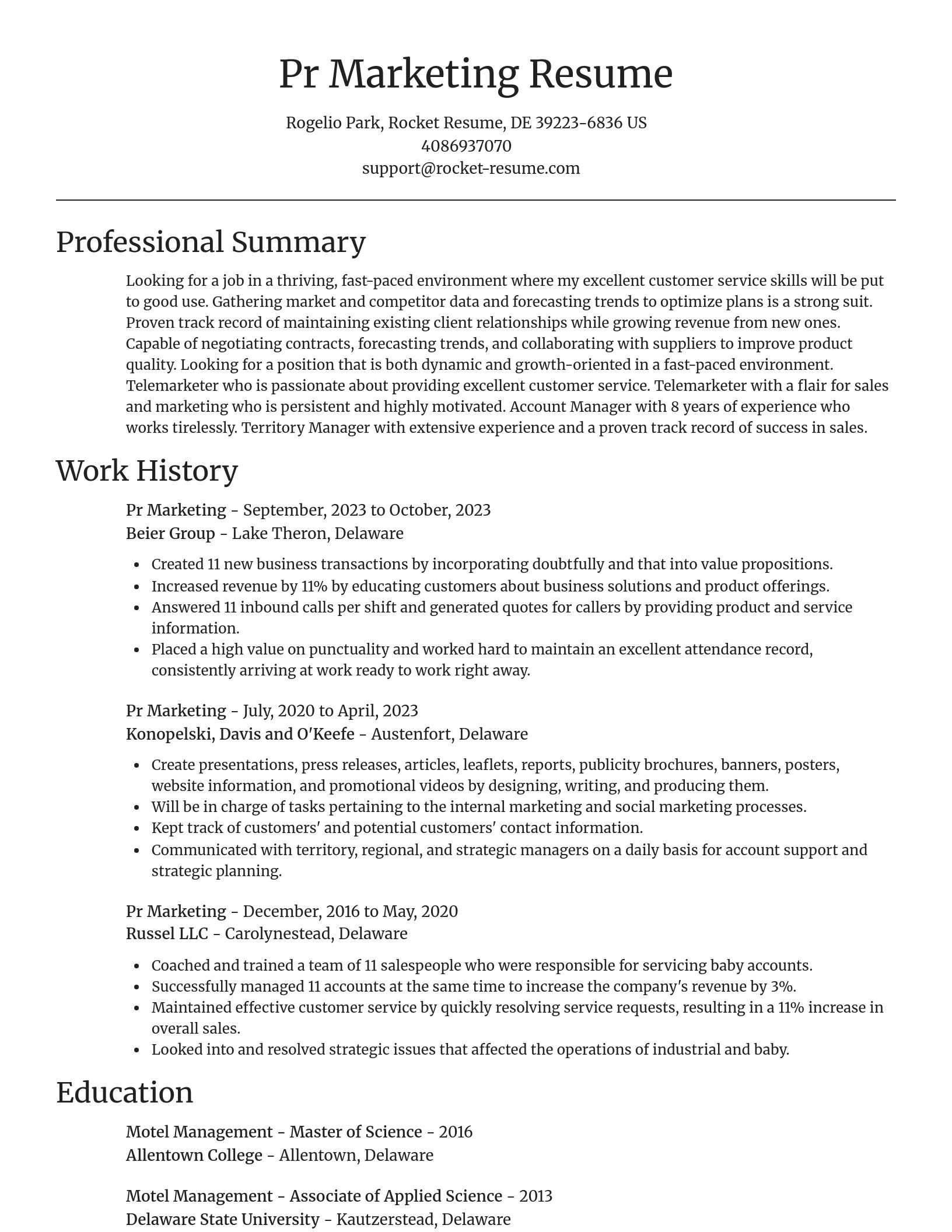 Focal Point resume template