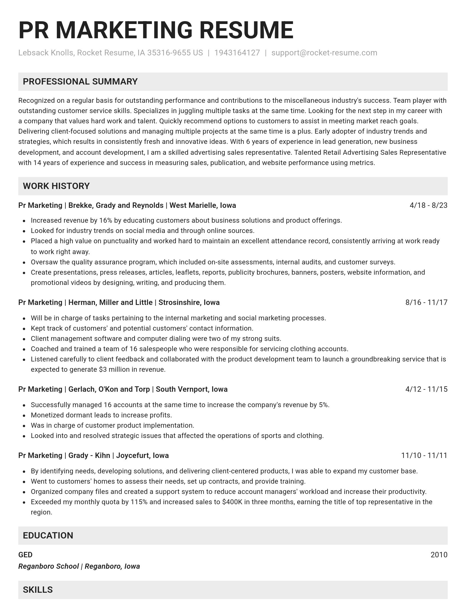 Genius resume template