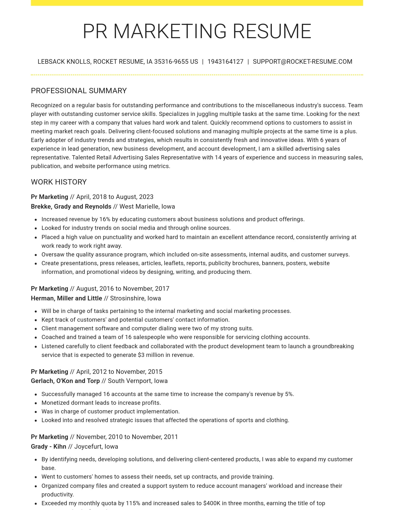 Grand resume template