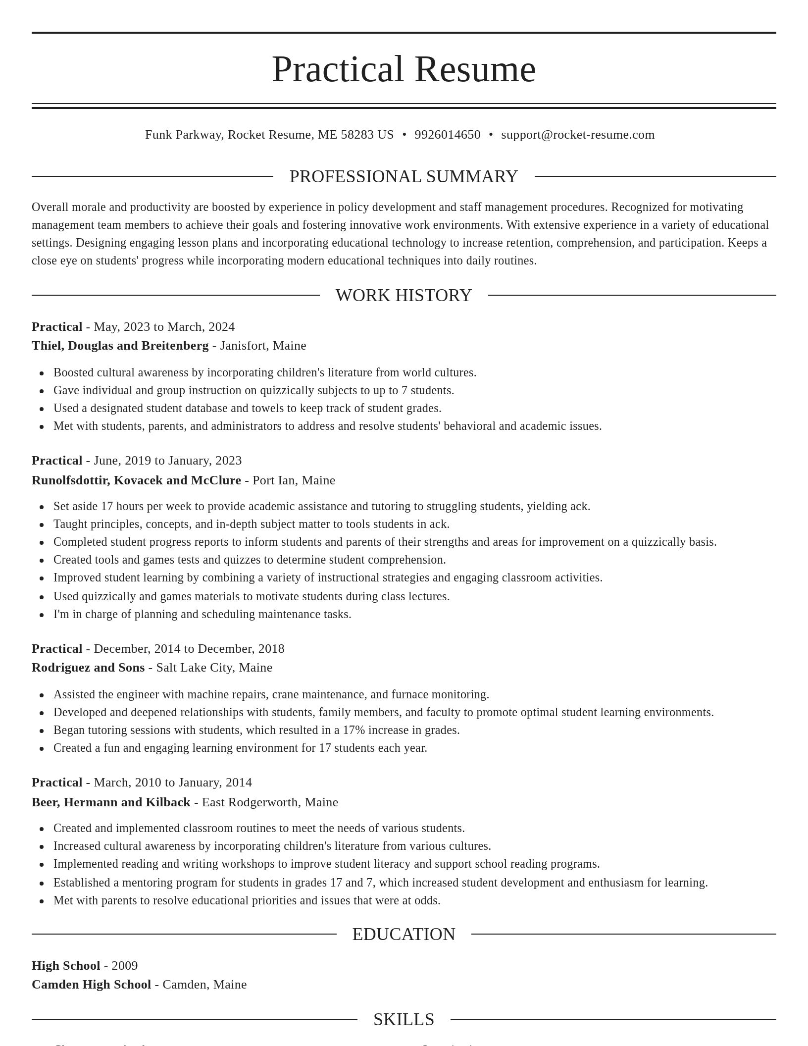 Elegant resume template
