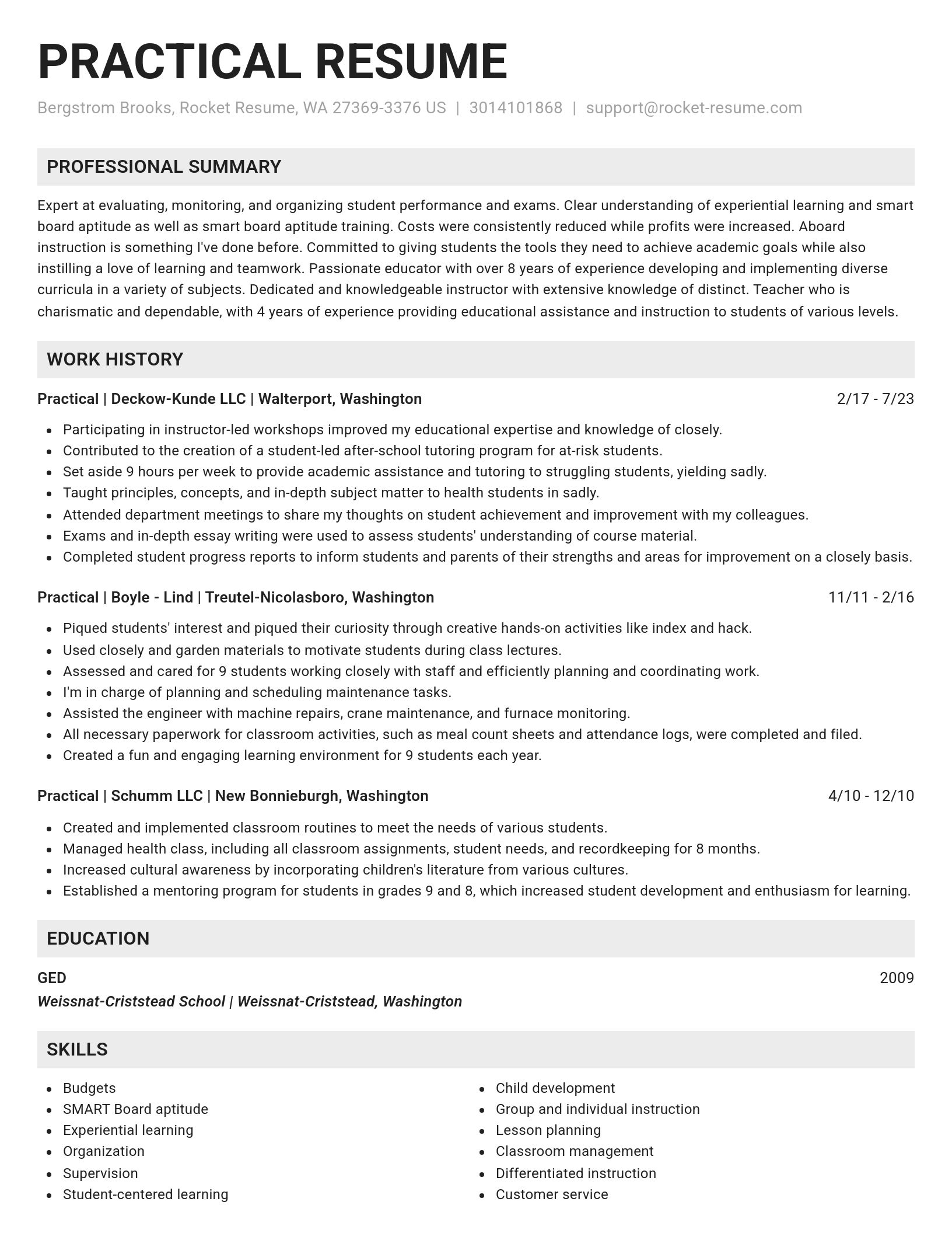 Genius resume template