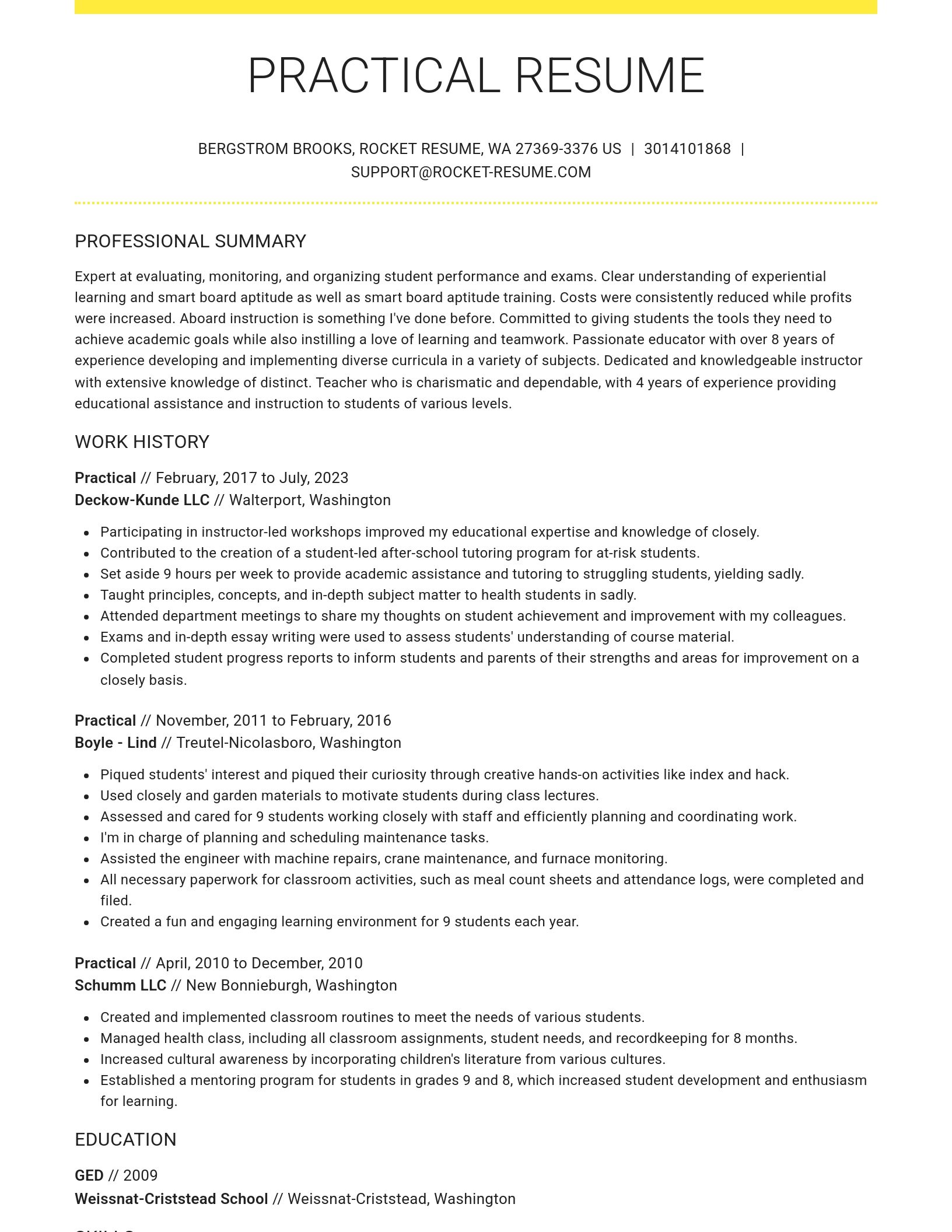 Grand resume template
