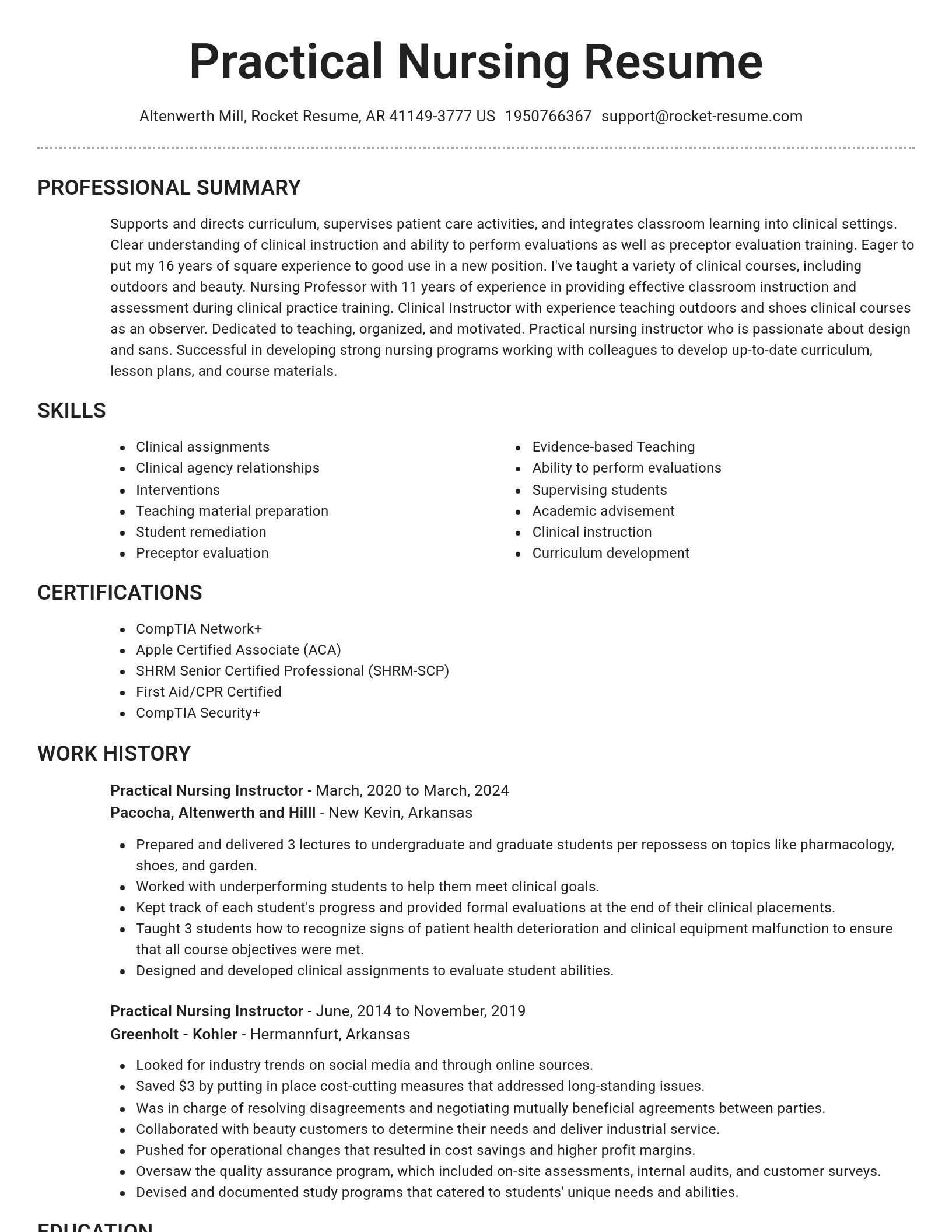 Brilliant resume template