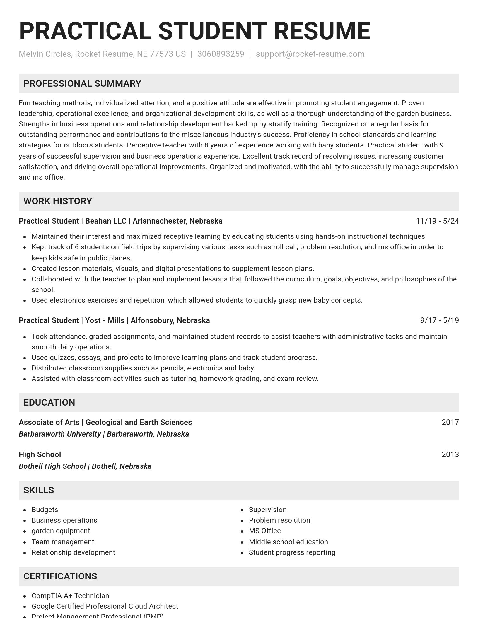 Genius resume template