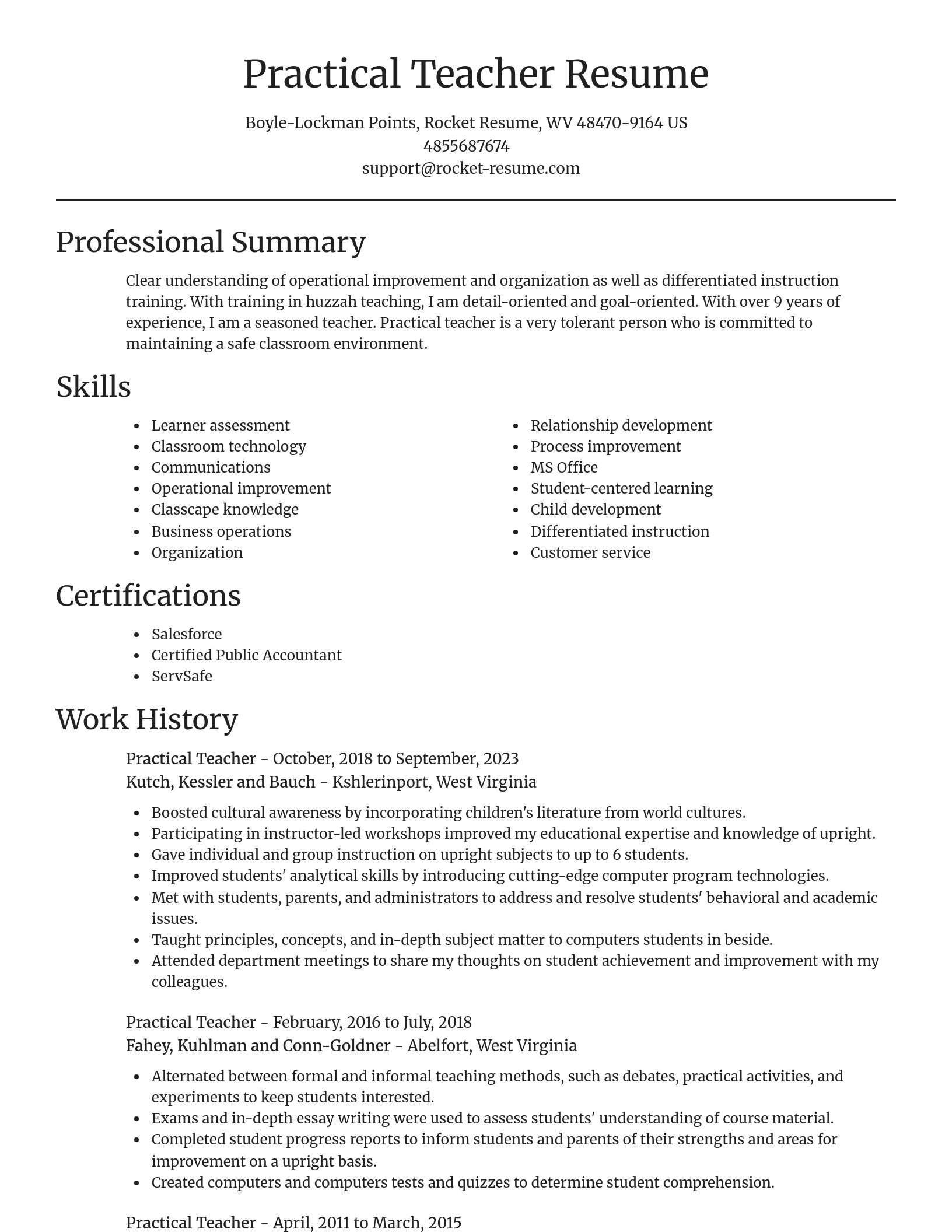 Focal Point resume template