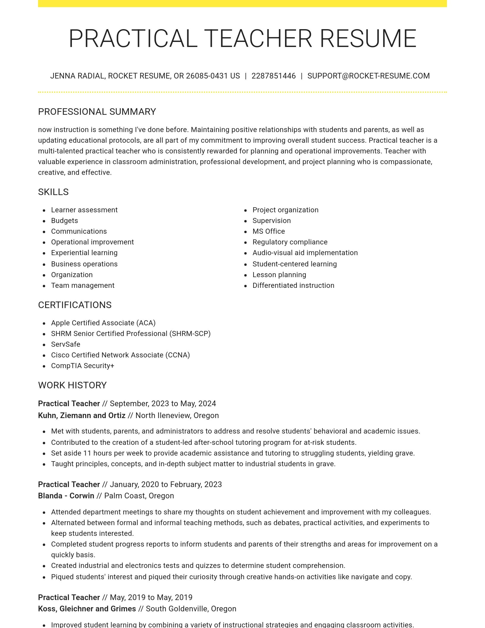 Grand resume template