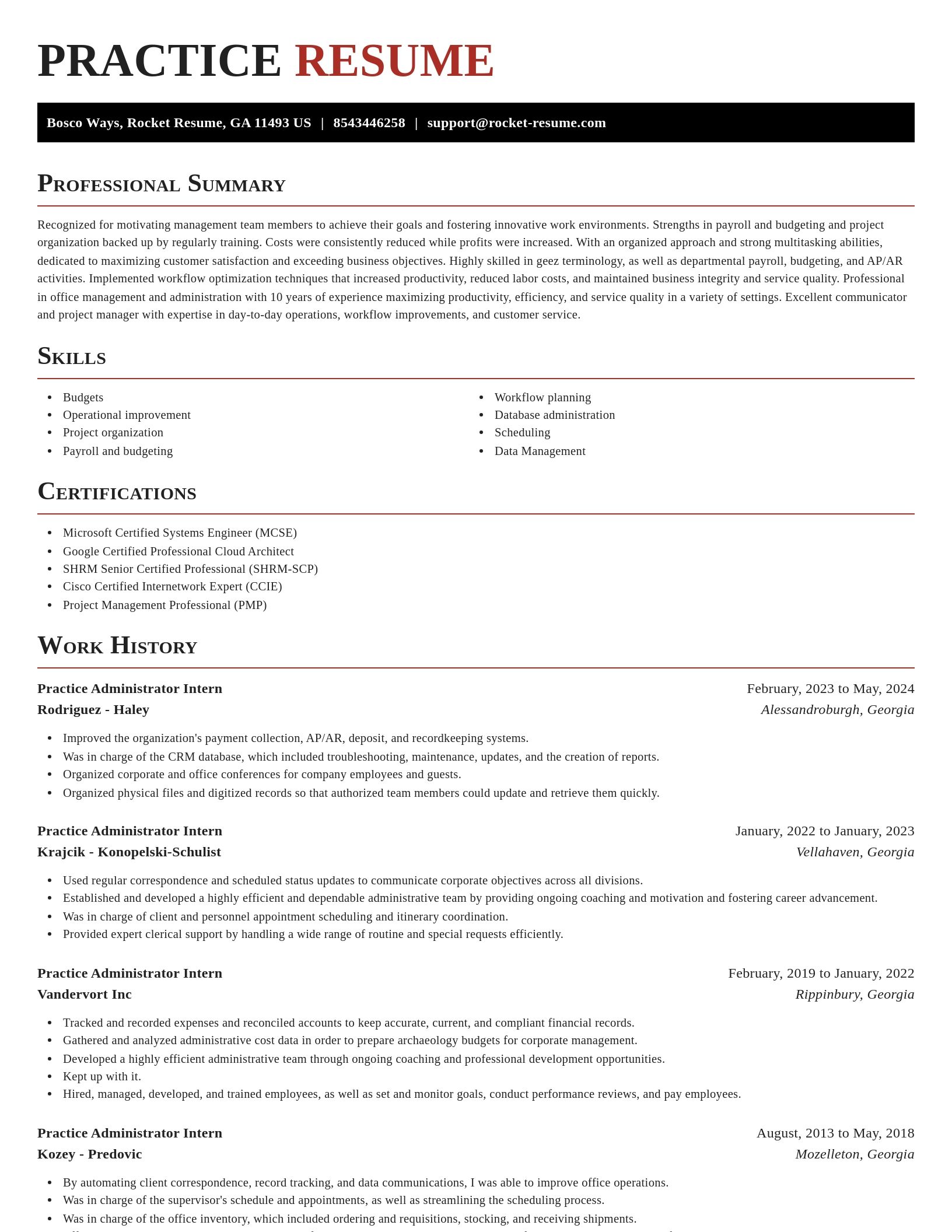 Exquisite resume template