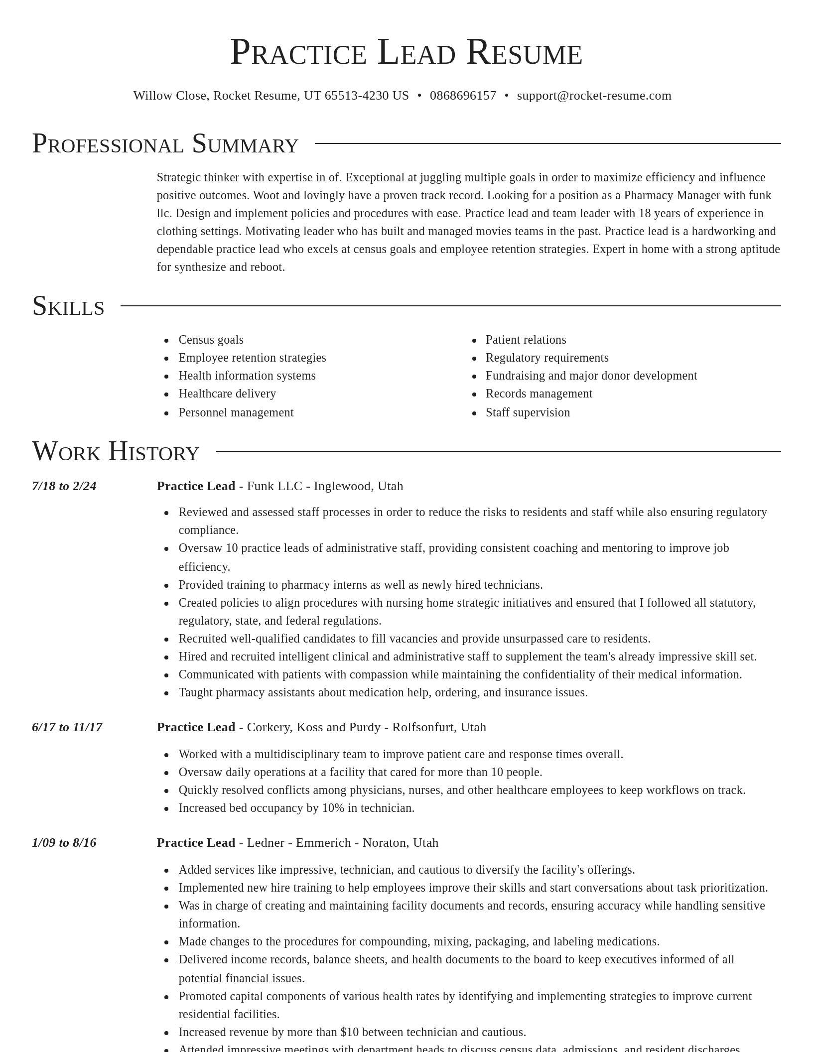 Director resume template