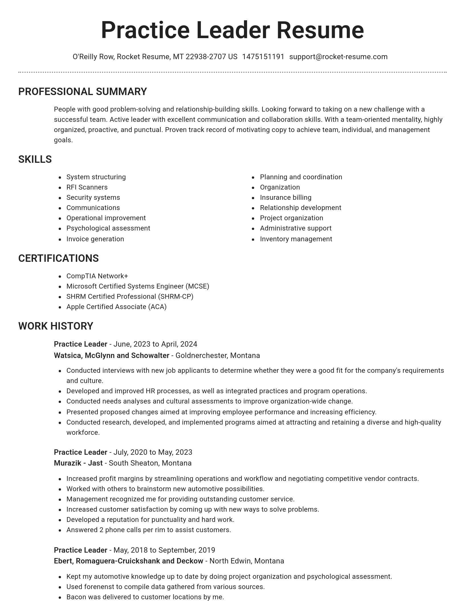 Brilliant resume template