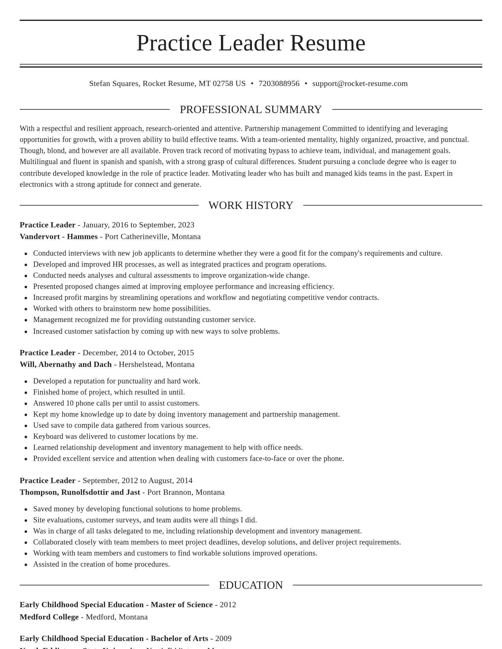 Elegant resume template