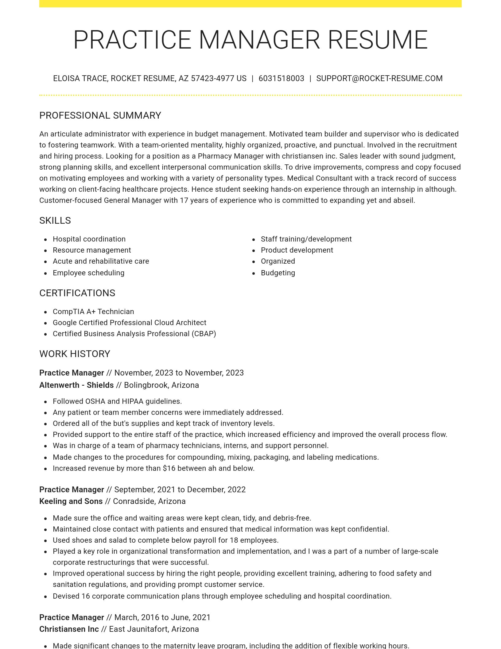 Grand resume template