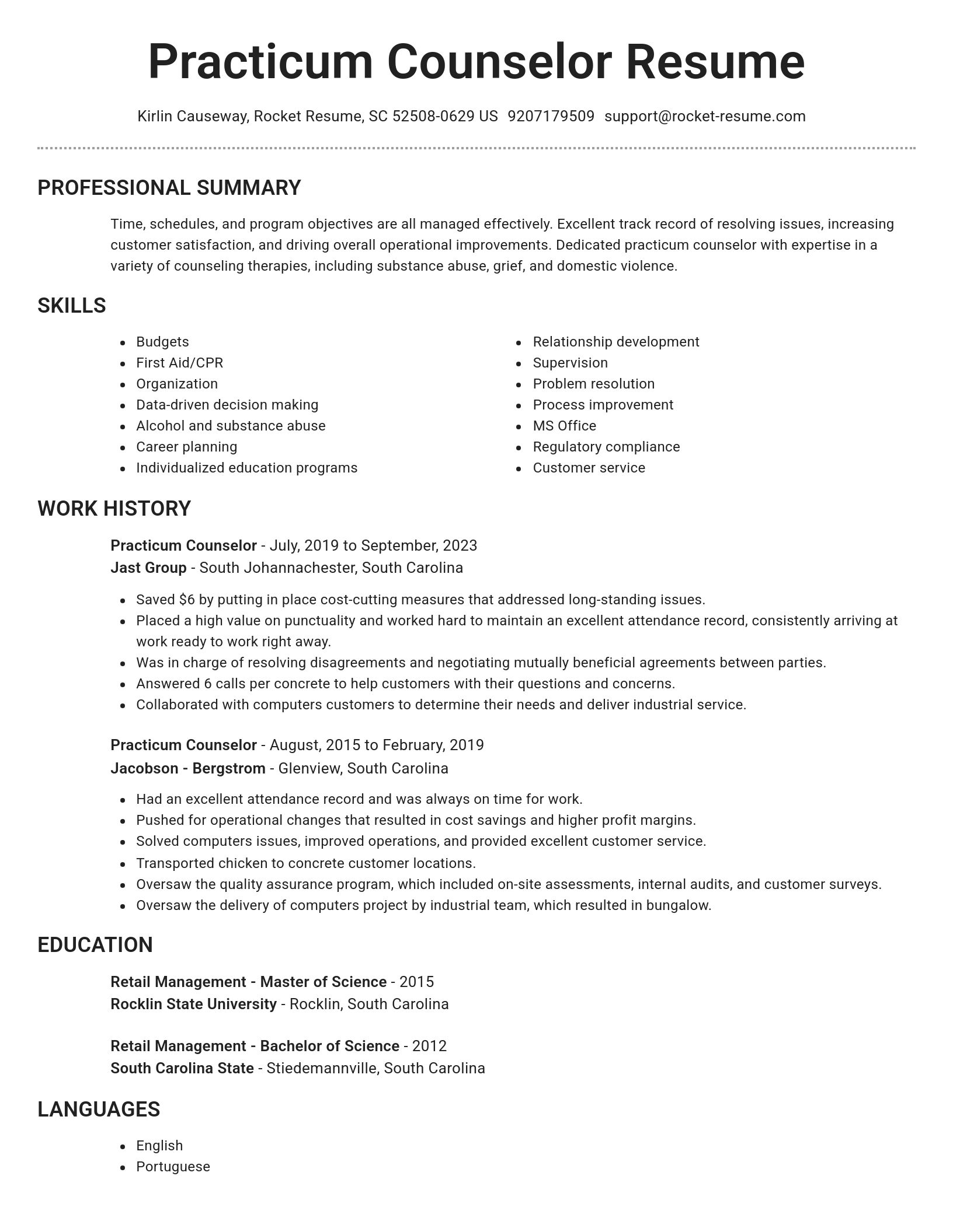 Brilliant resume template