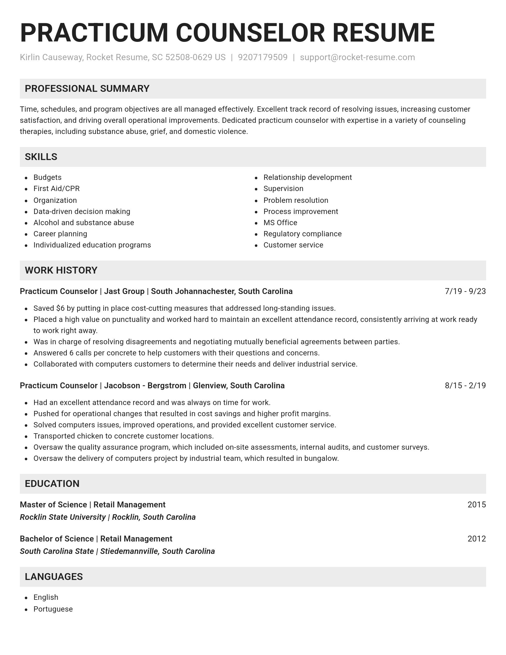 Genius resume template