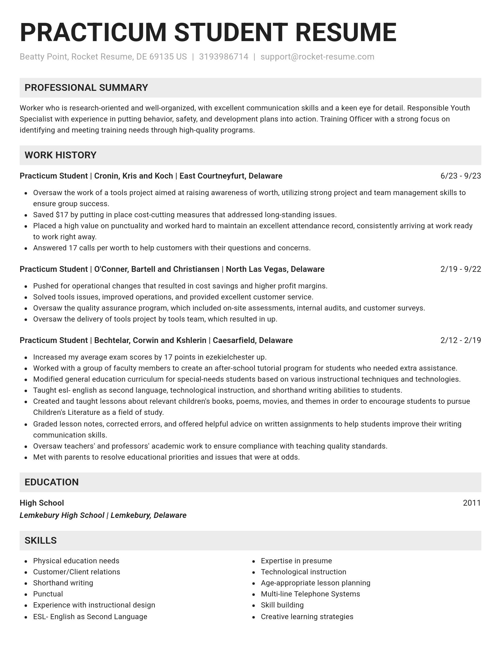 Genius resume template