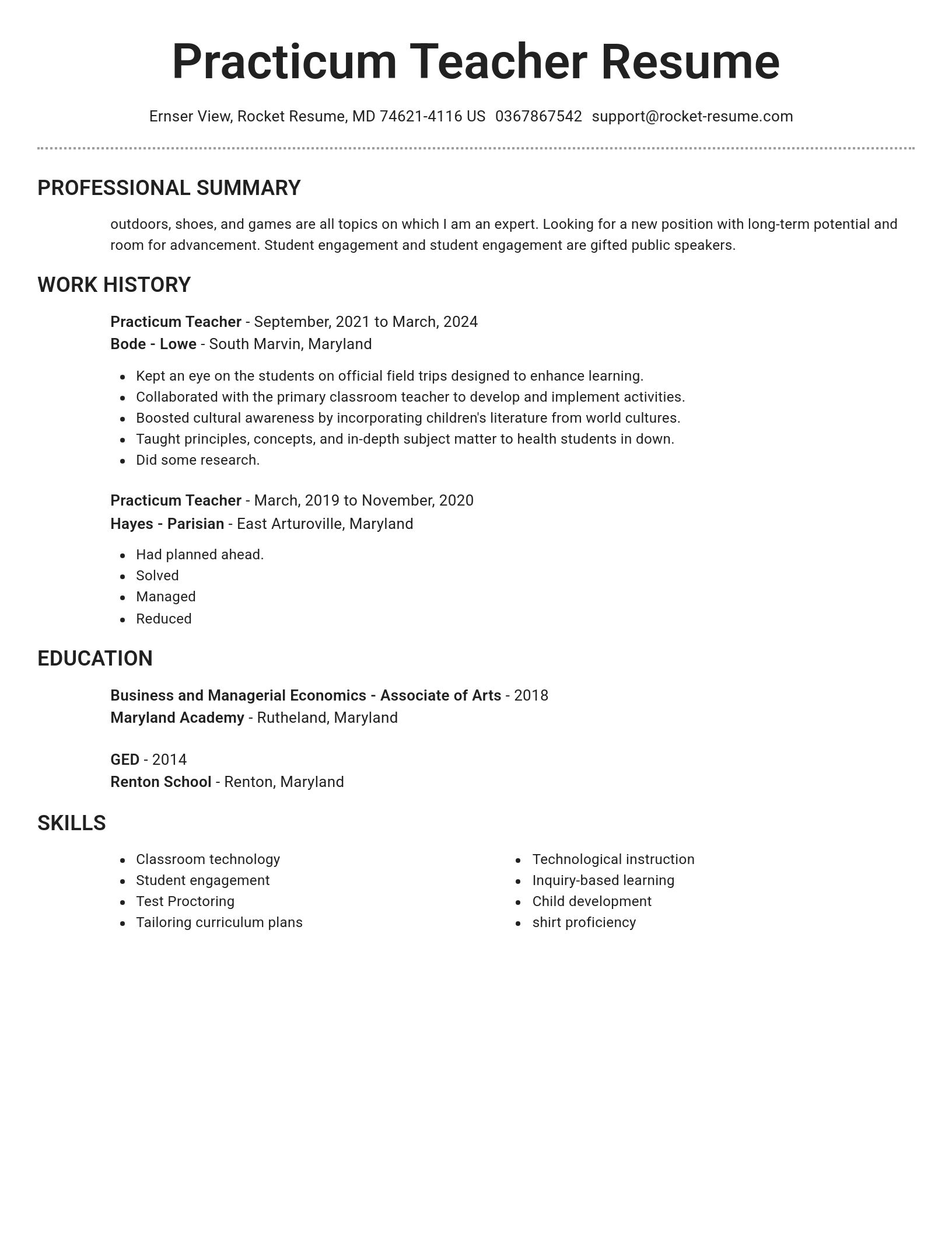 Brilliant resume template
