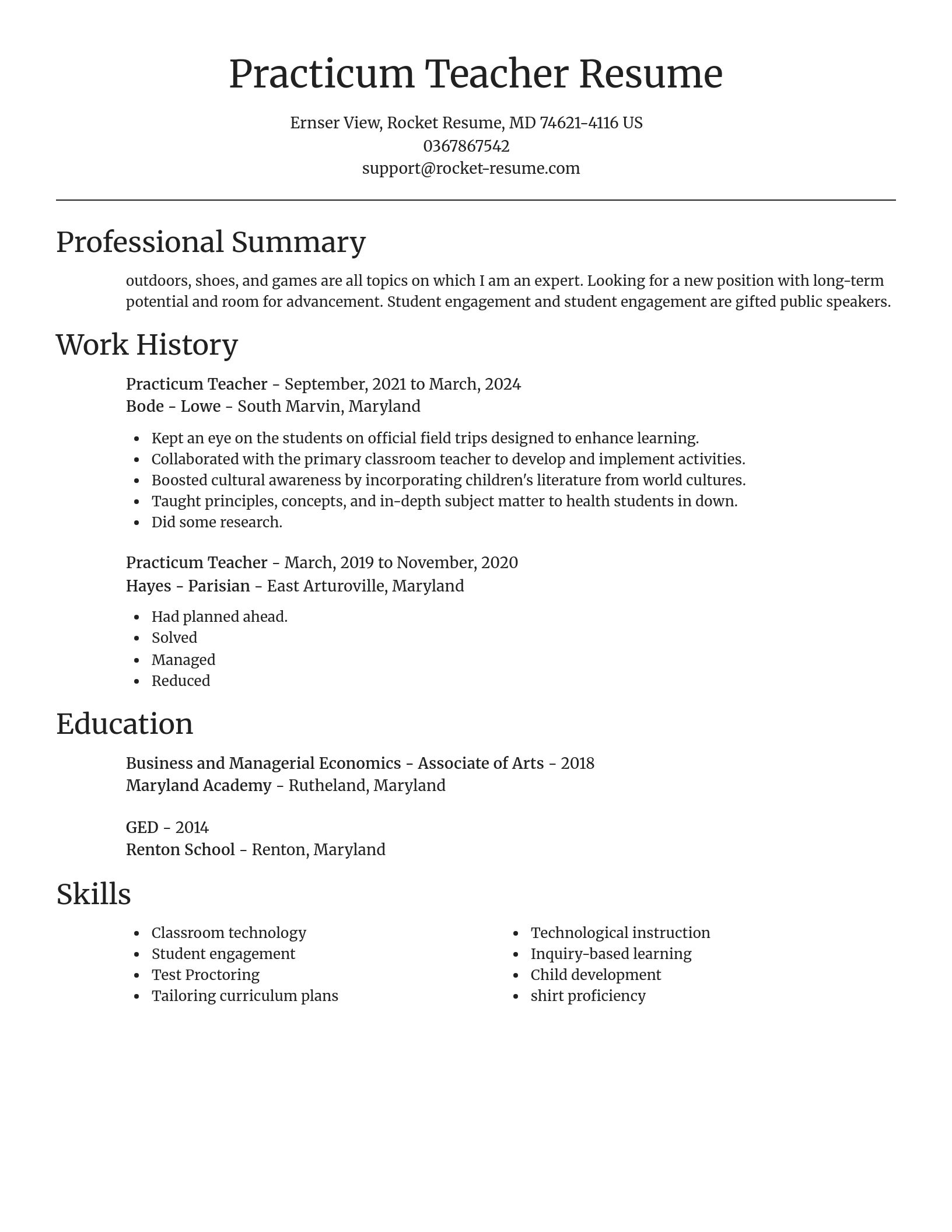 Focal Point resume template