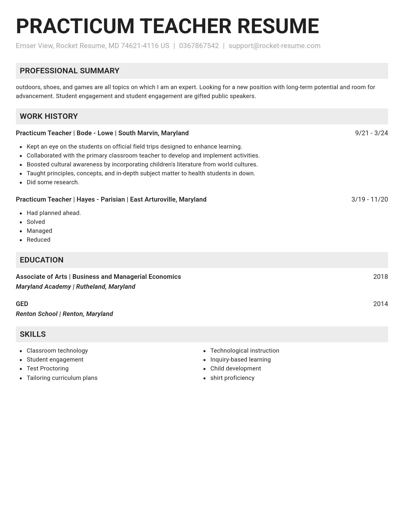 Genius resume template