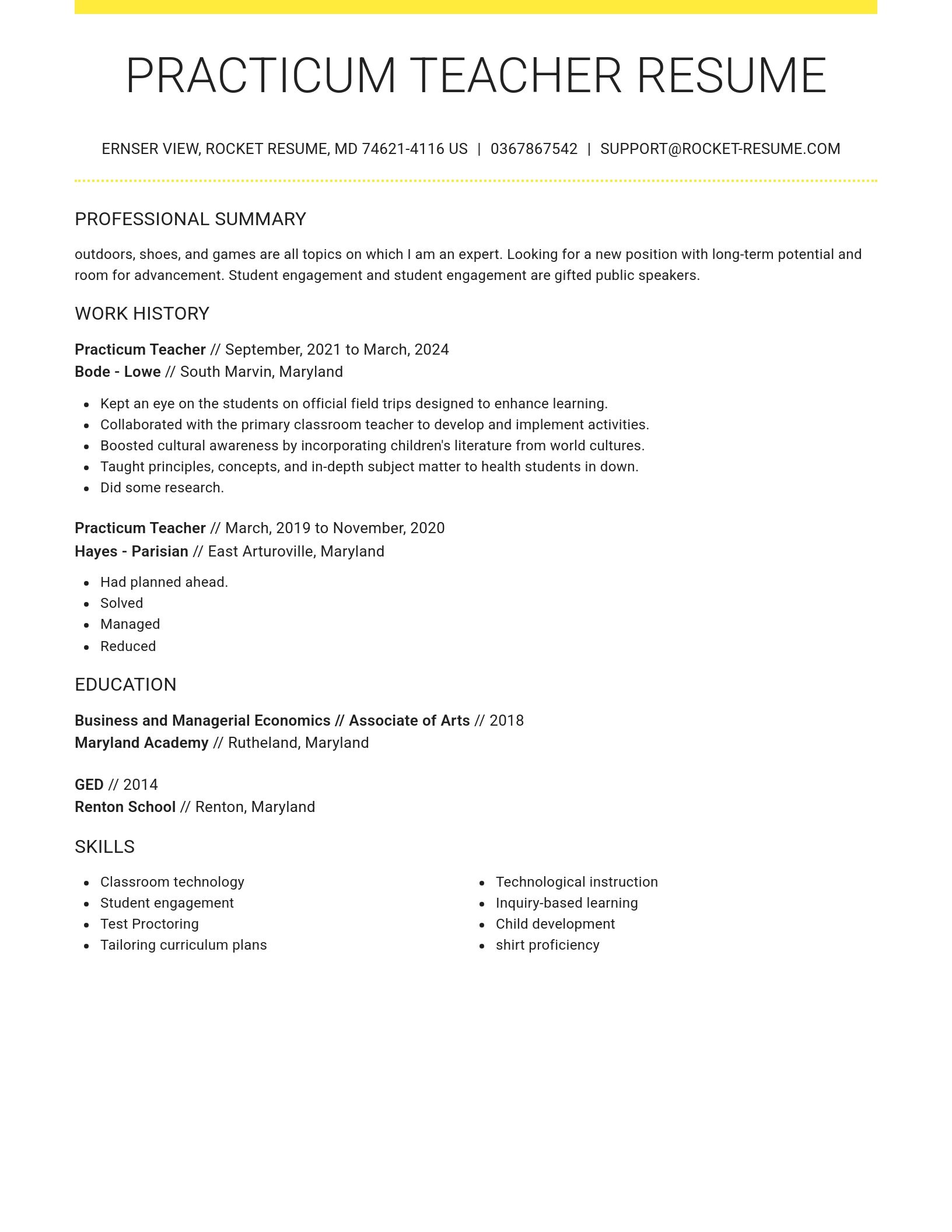 Grand resume template