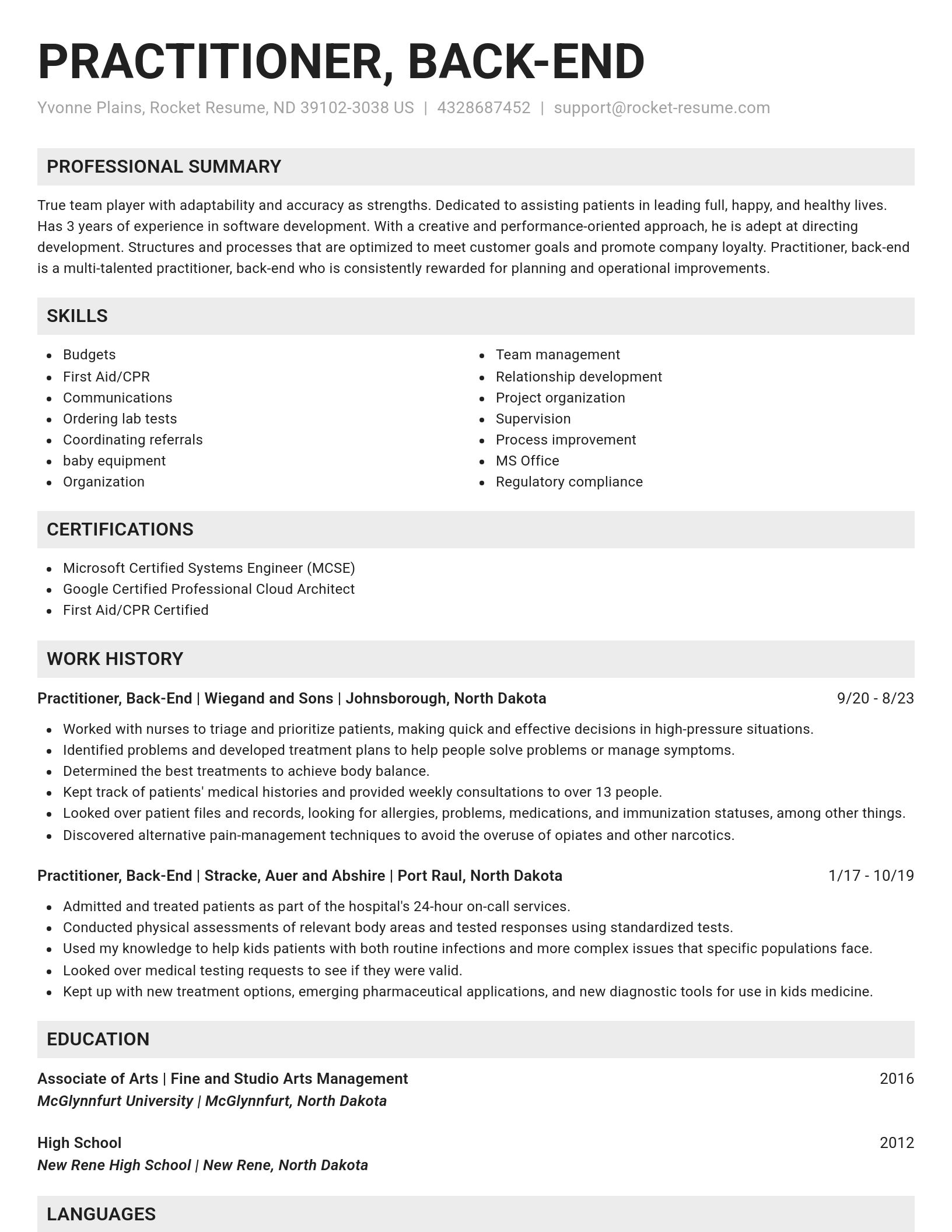Genius resume template