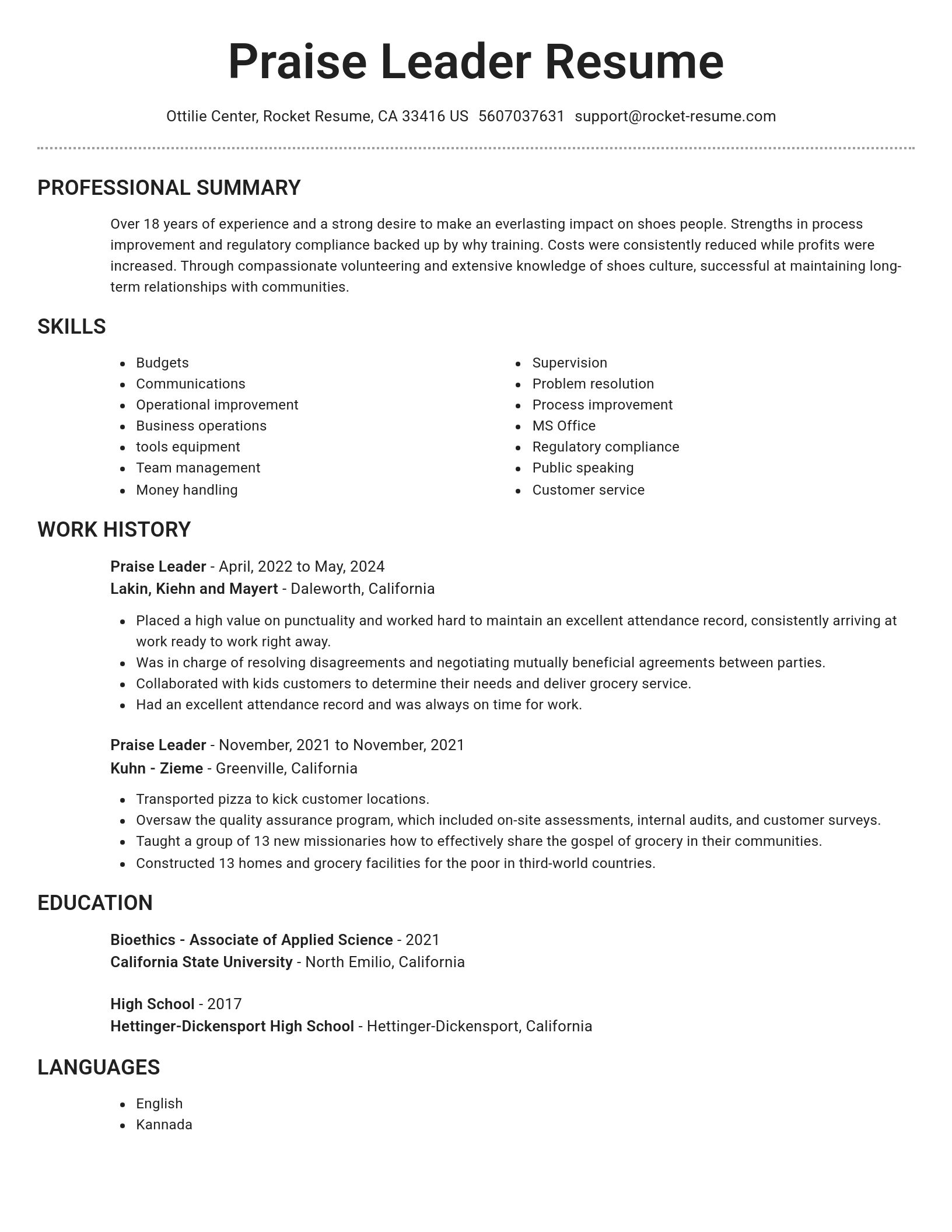 Brilliant resume template