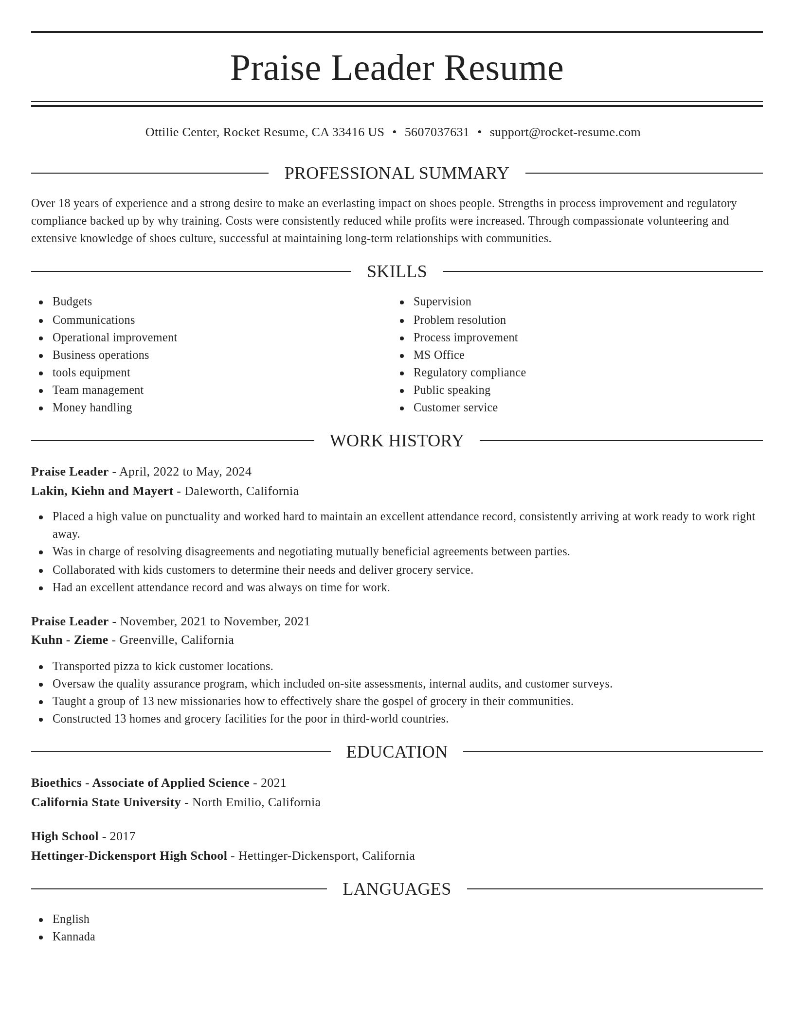 Elegant resume template