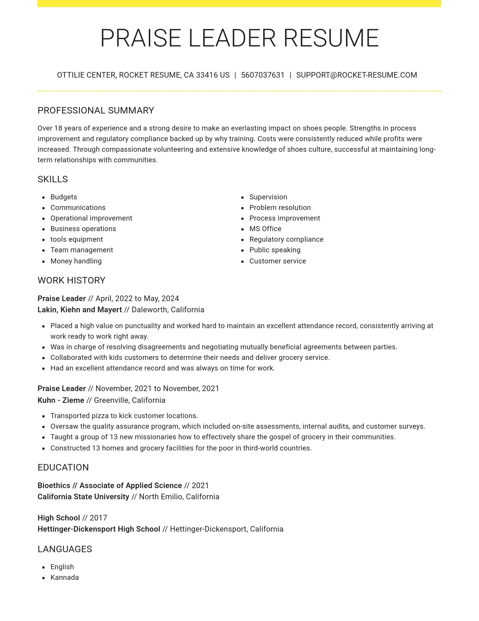 Grand resume template