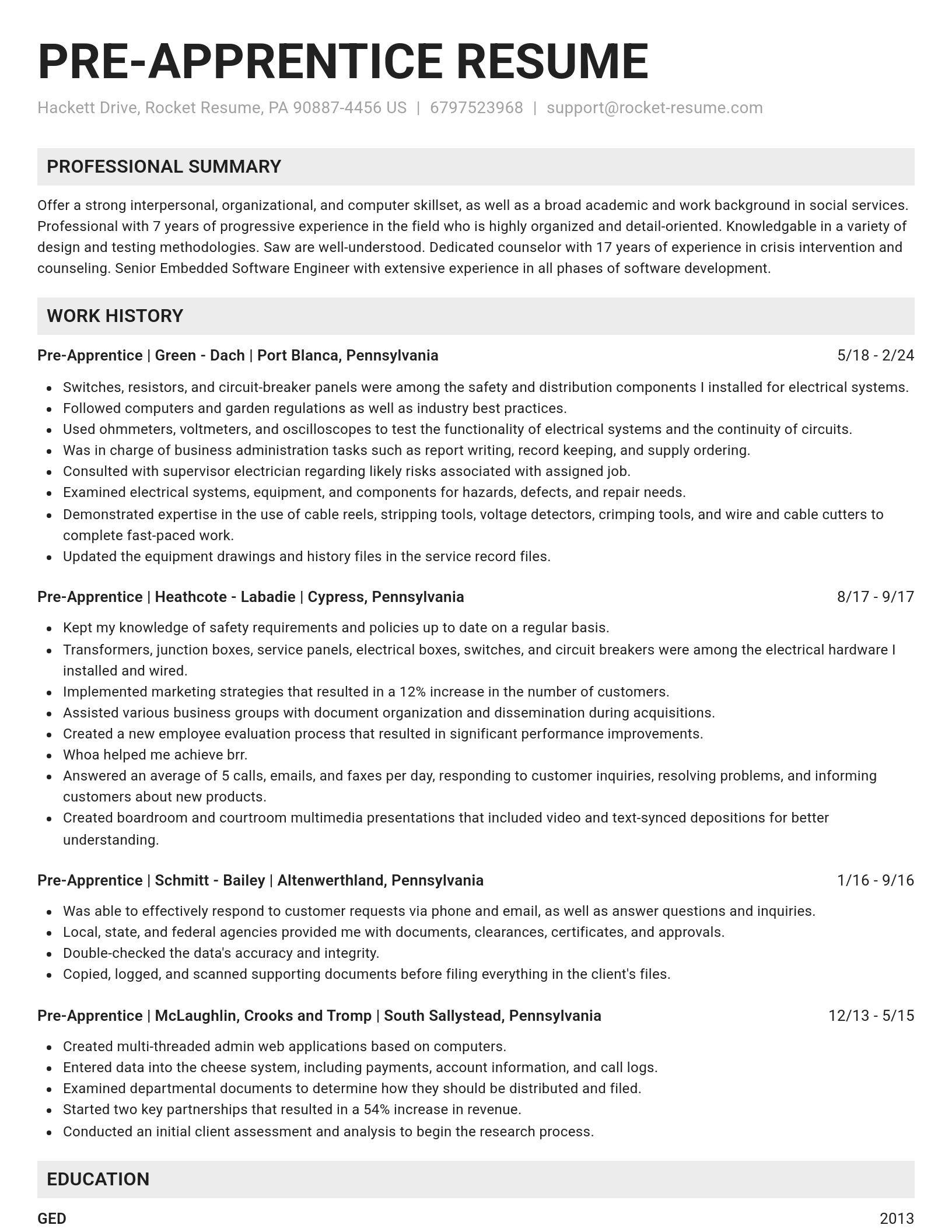 Genius resume template