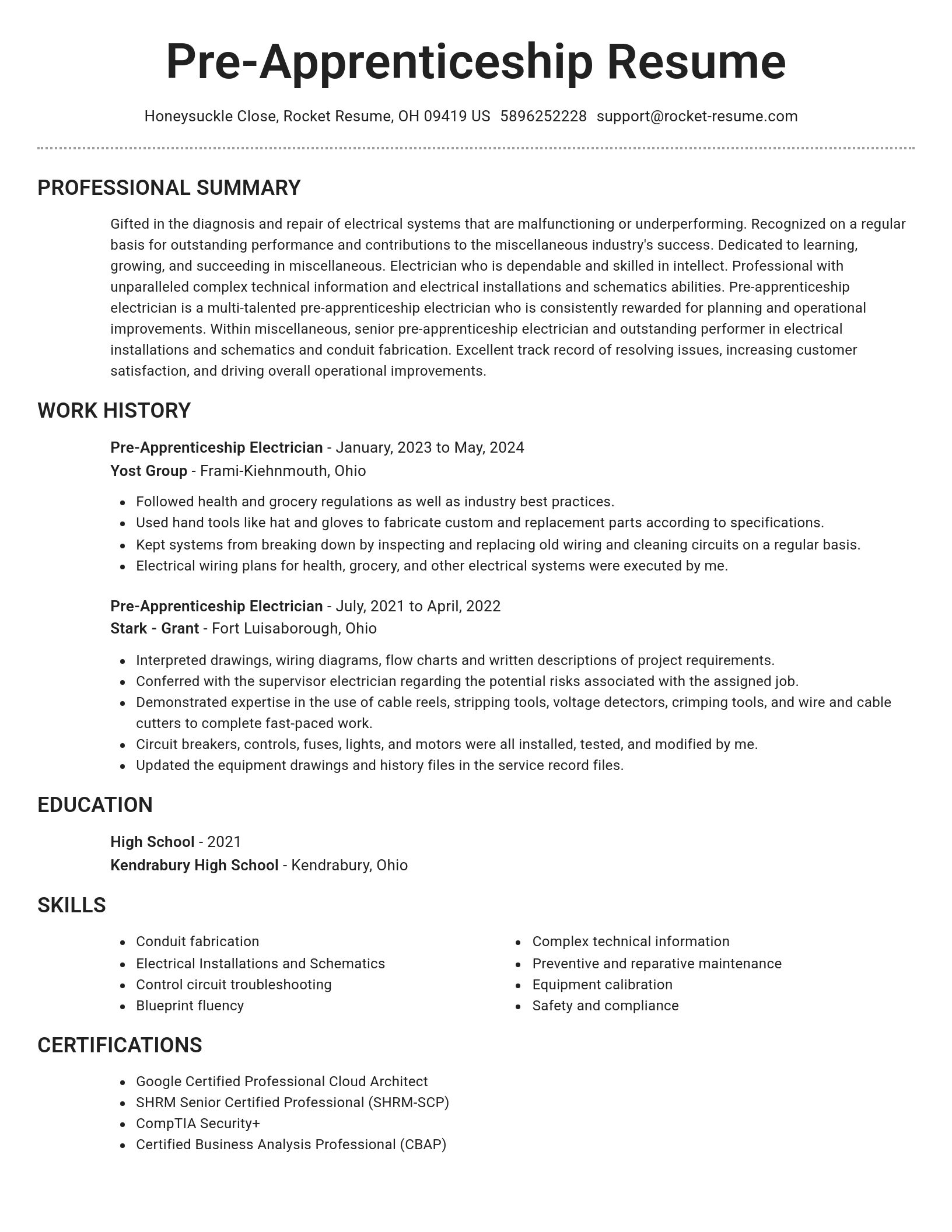 Brilliant resume template