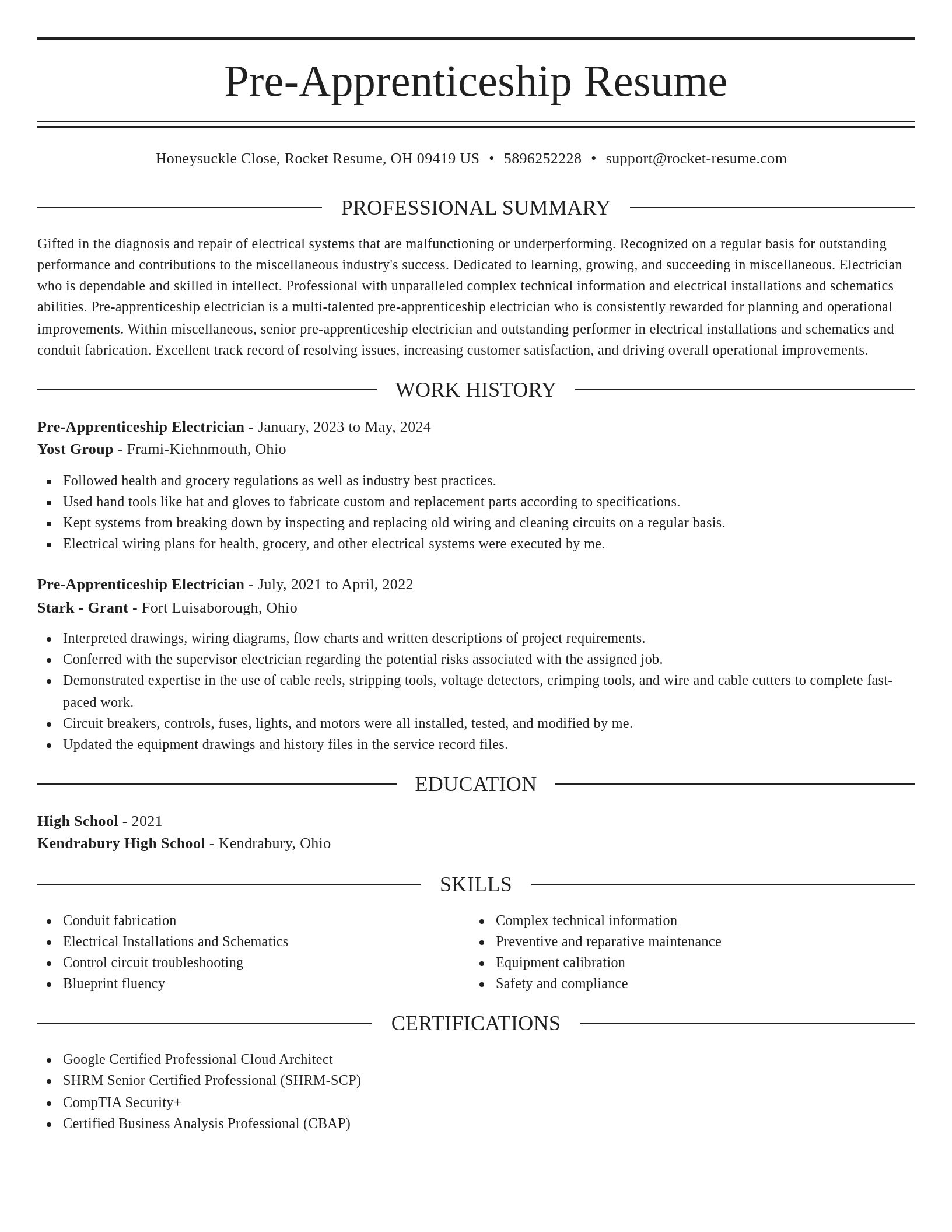 Elegant resume template
