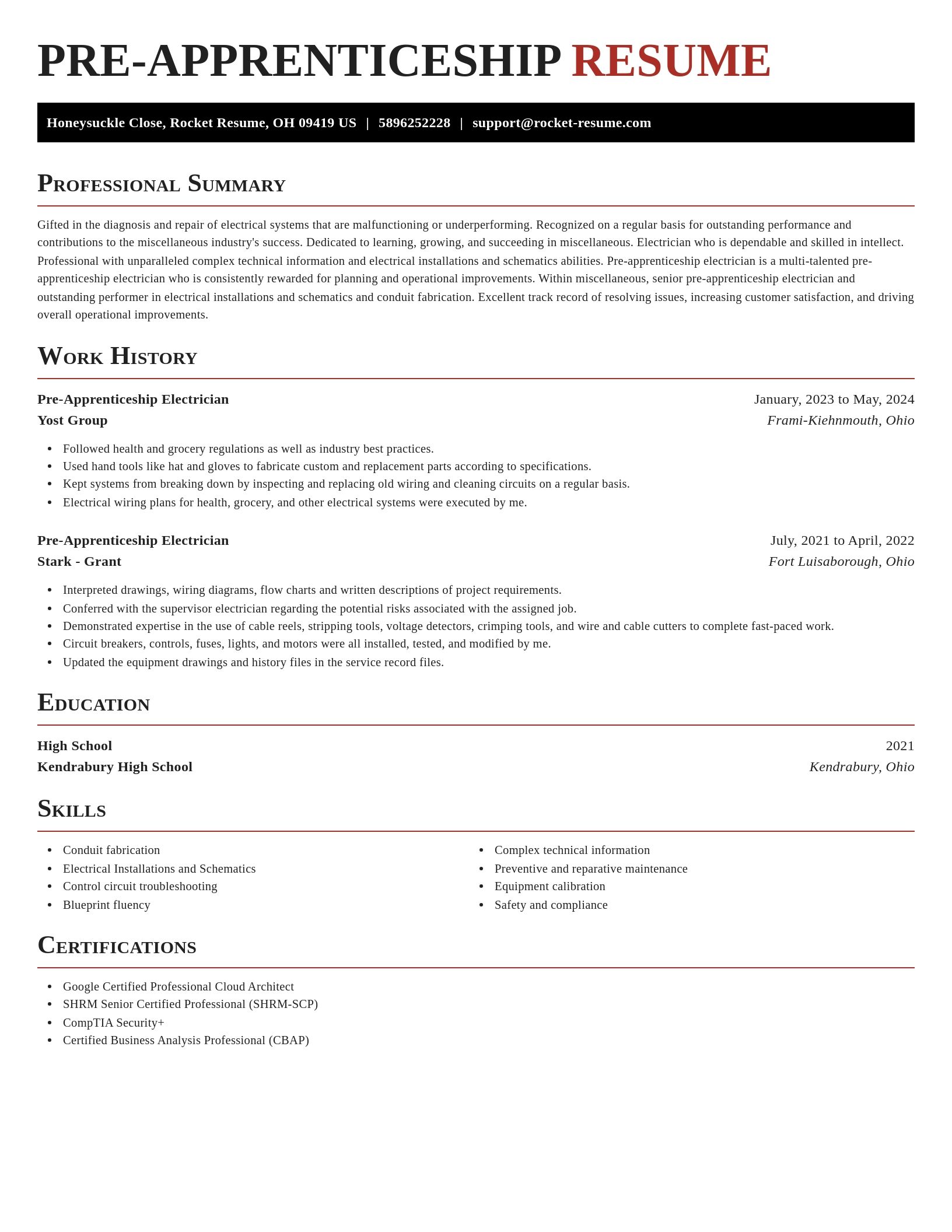 Exquisite resume template