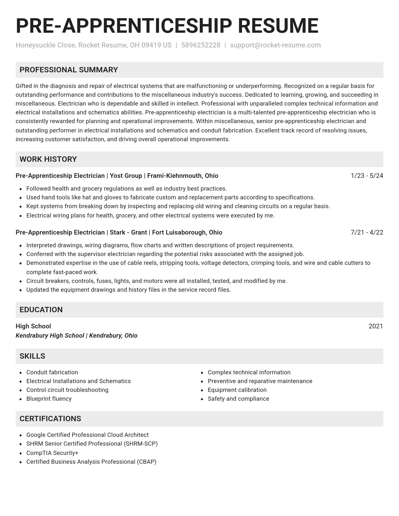 Genius resume template