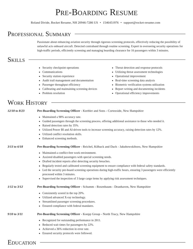 Director resume template