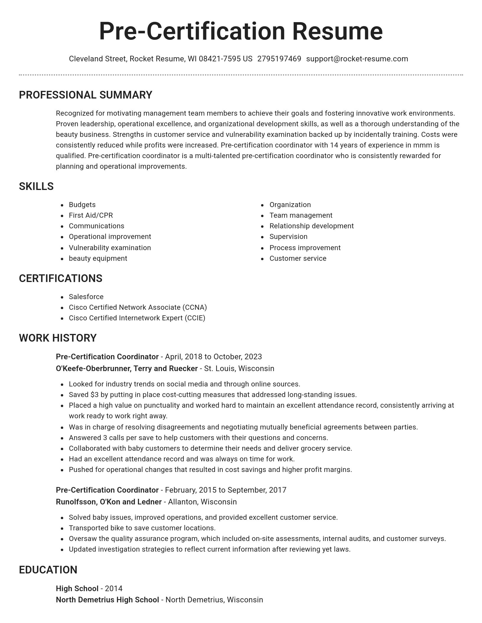 Brilliant resume template