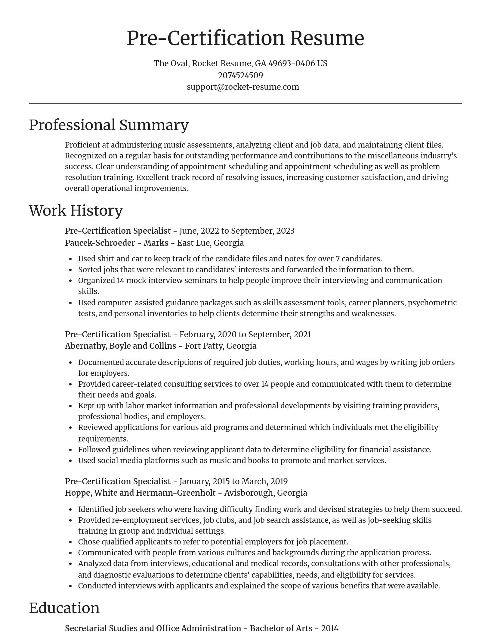 Focal Point resume template