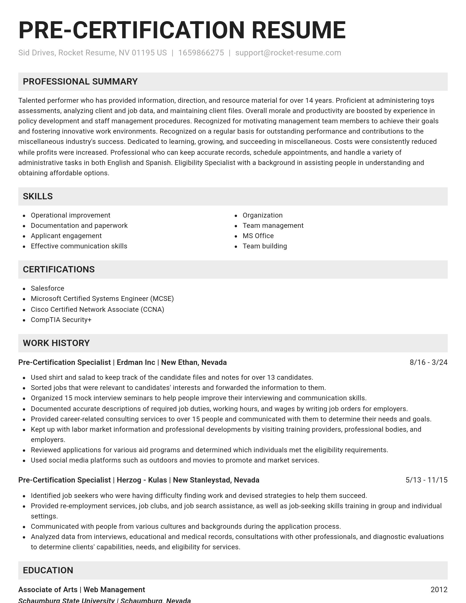 Genius resume template