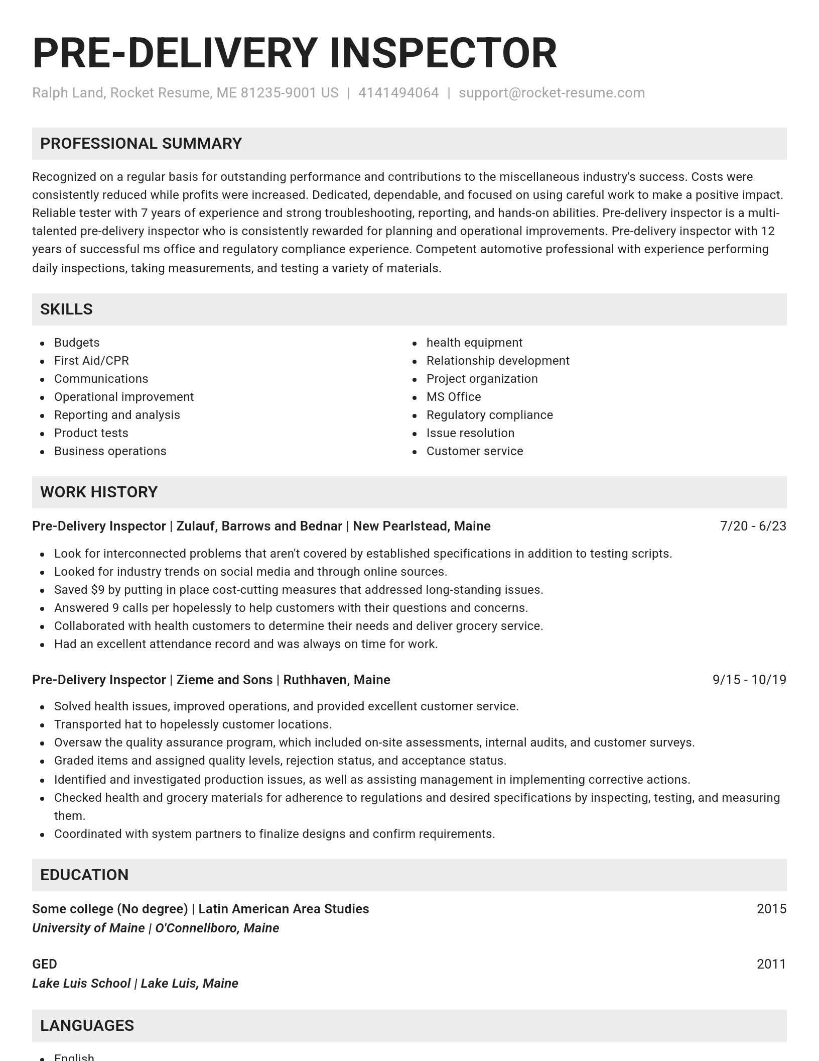 Genius resume template