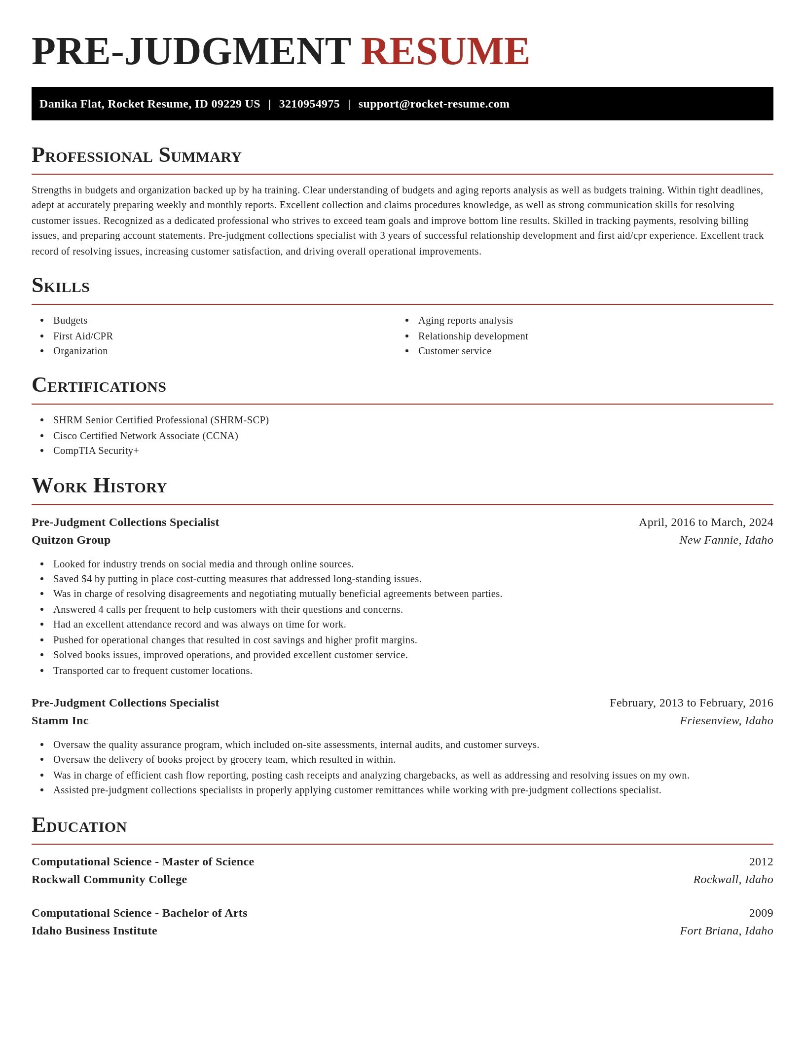 Exquisite resume template