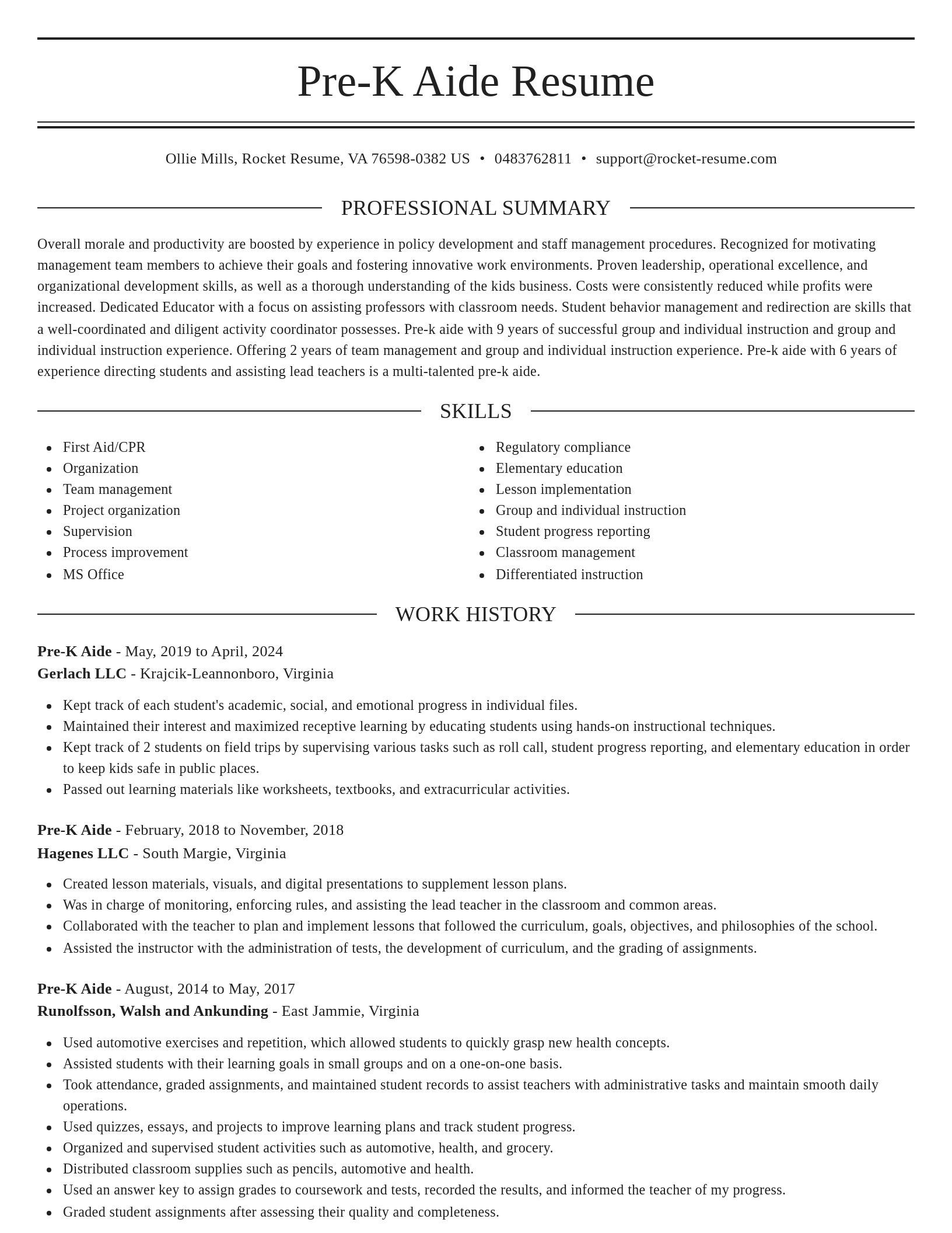 Elegant resume template
