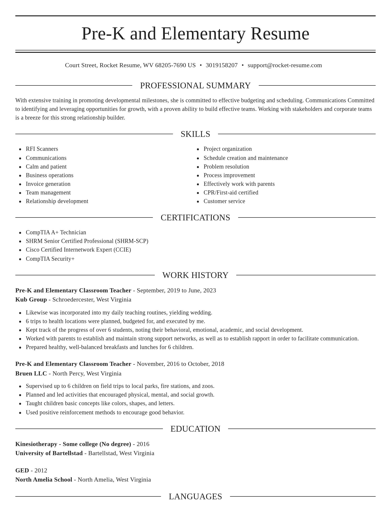 Elegant resume template